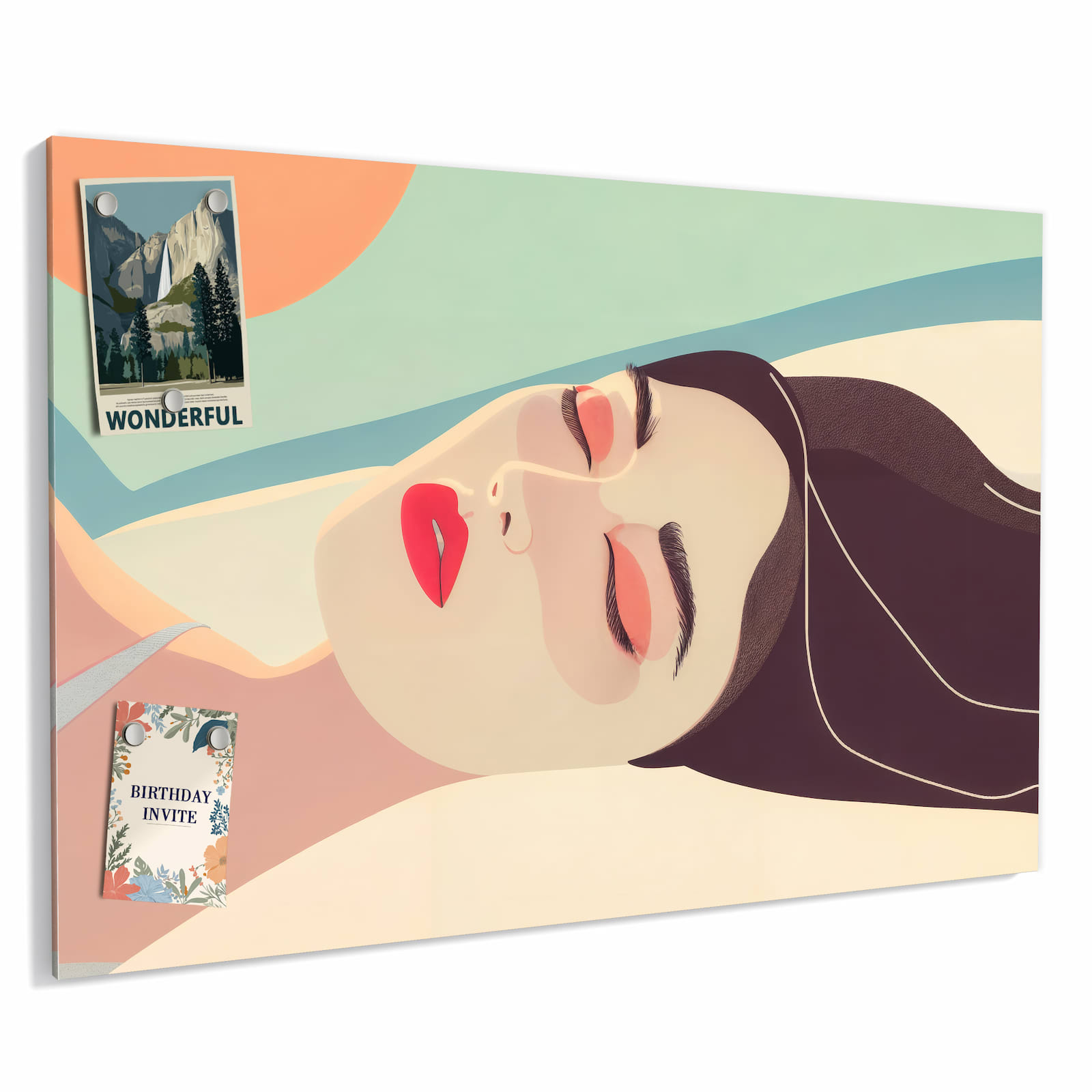 Magnetická tabule s motivem Relax na slunci 60 x 40