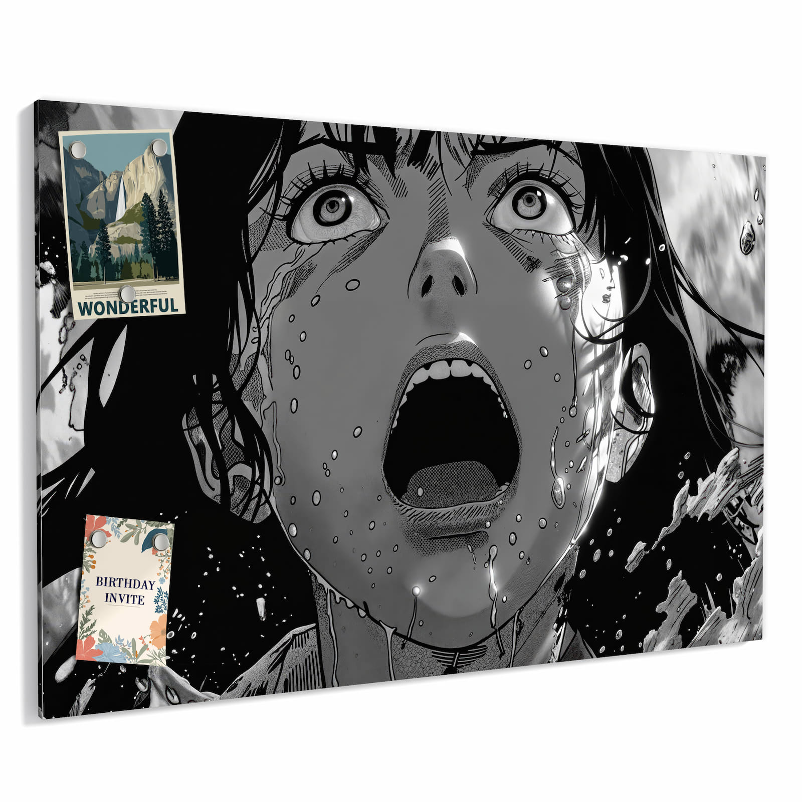 Magnetická tabule s motivem Výkřik emocí 60 x 40