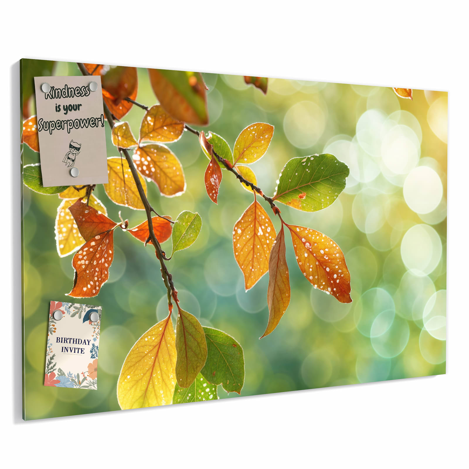 Magnetická tabule s motivem Podzimní listí 60 x 40