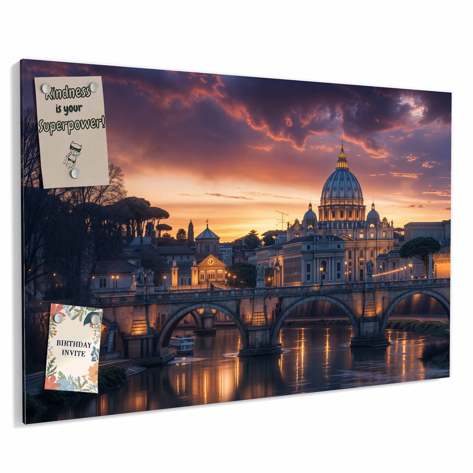 Magnetická tabule s motivem Večer v Římě 60 x 40