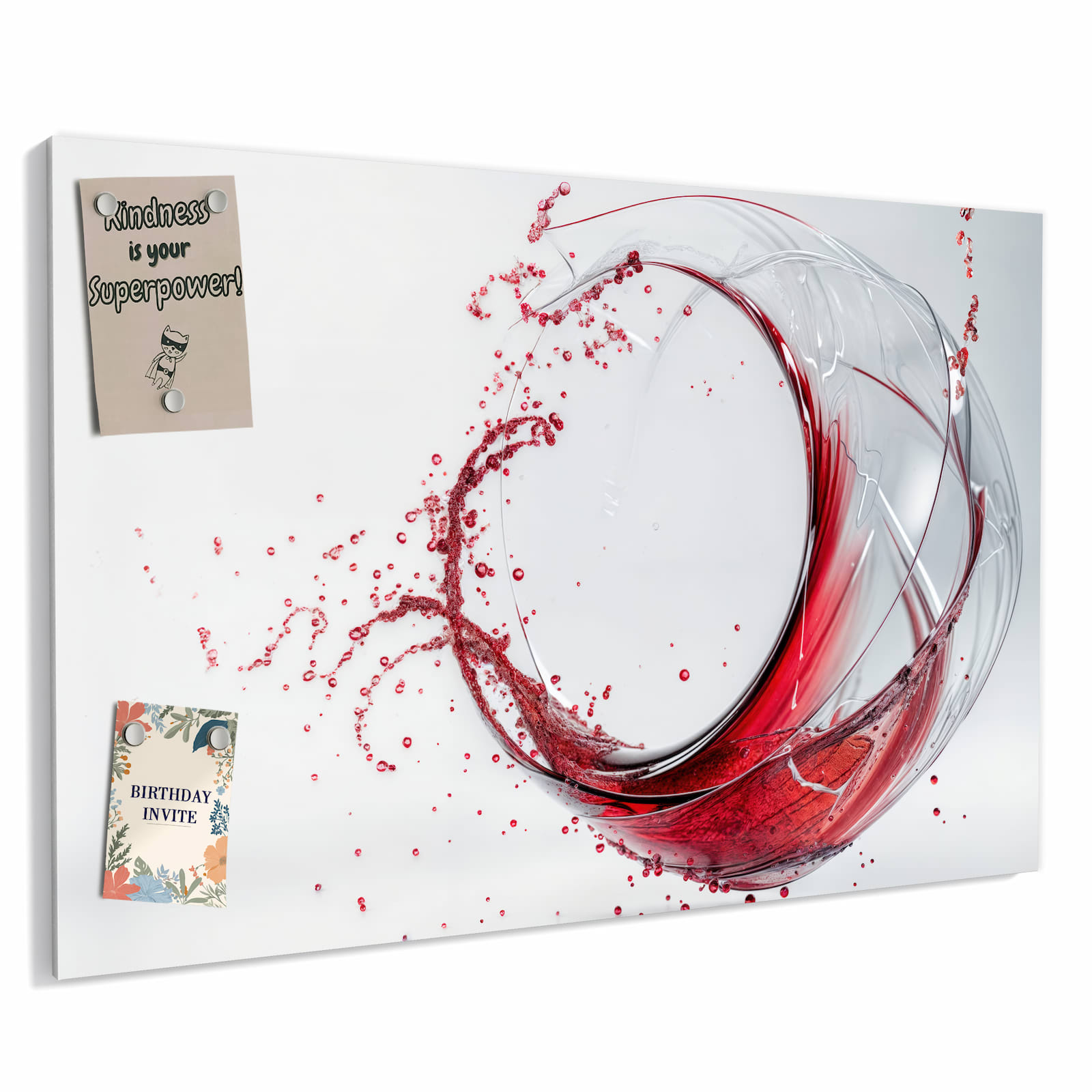 Magnetická tabule s motivem Červené víno 60 x 40