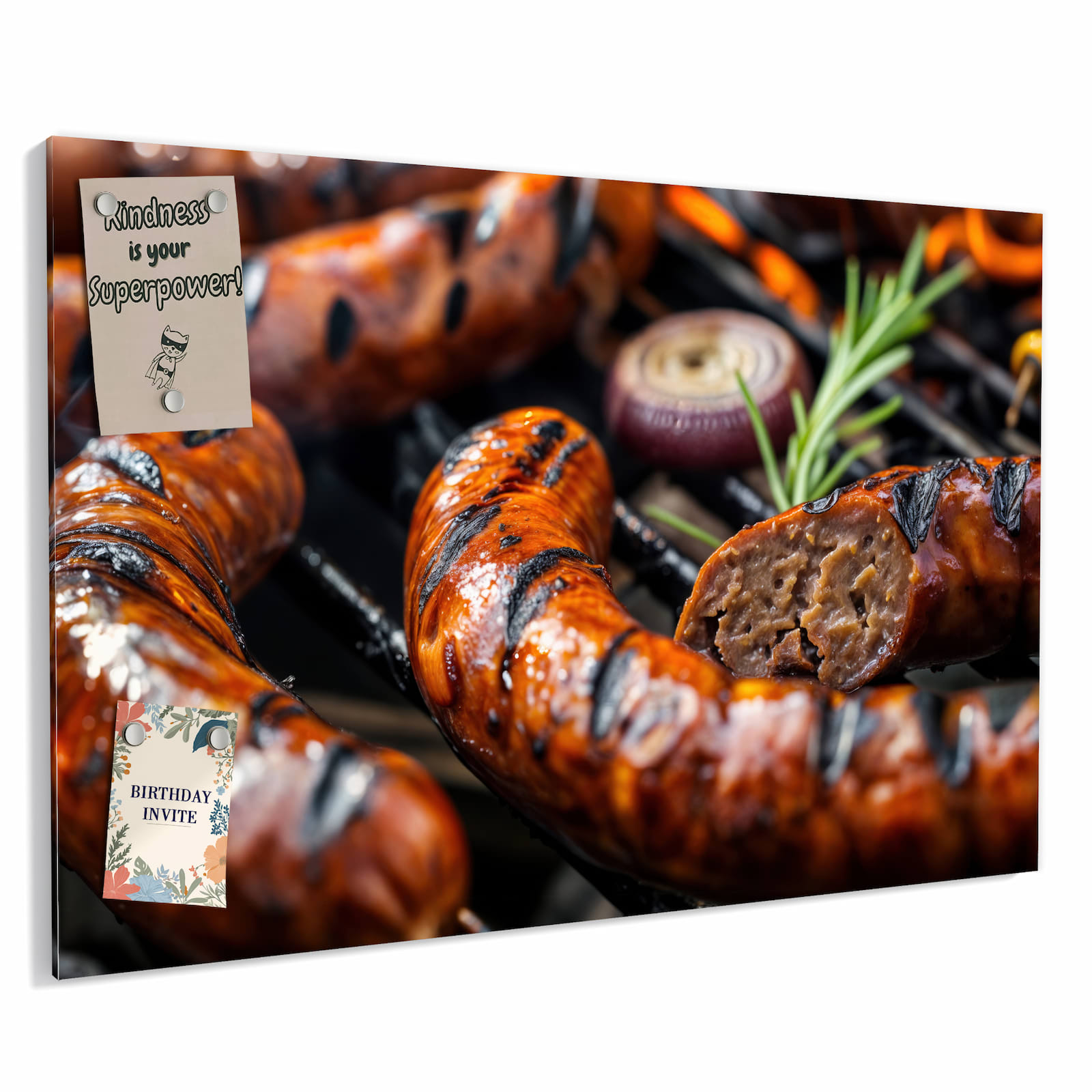 Magnetická tabule s motivem BBQ klobása 60 x 40