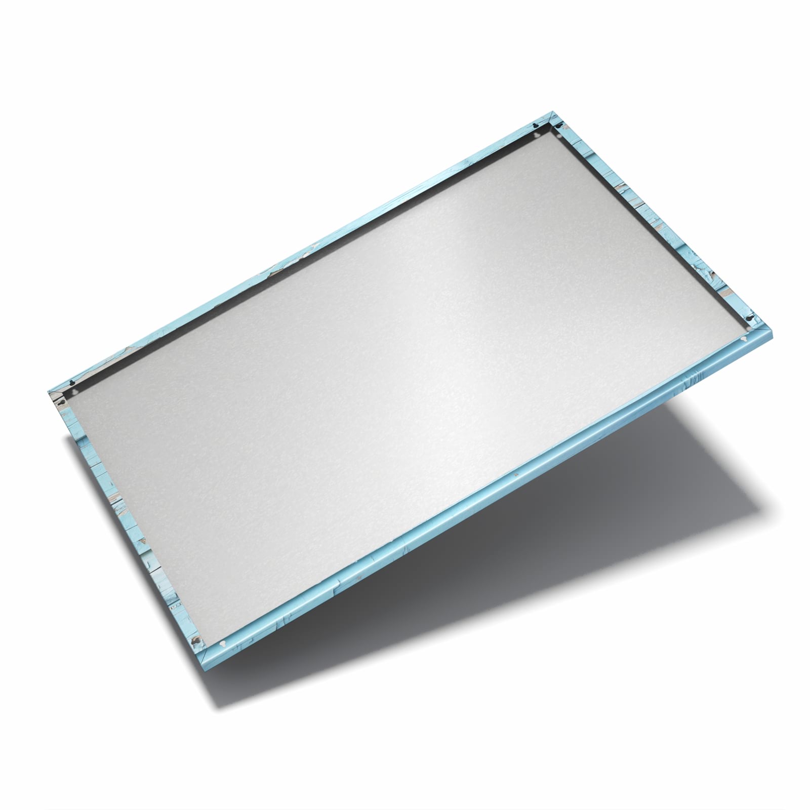 Magnetická tabule s motivem Patinové dřevo modré 60 x 40