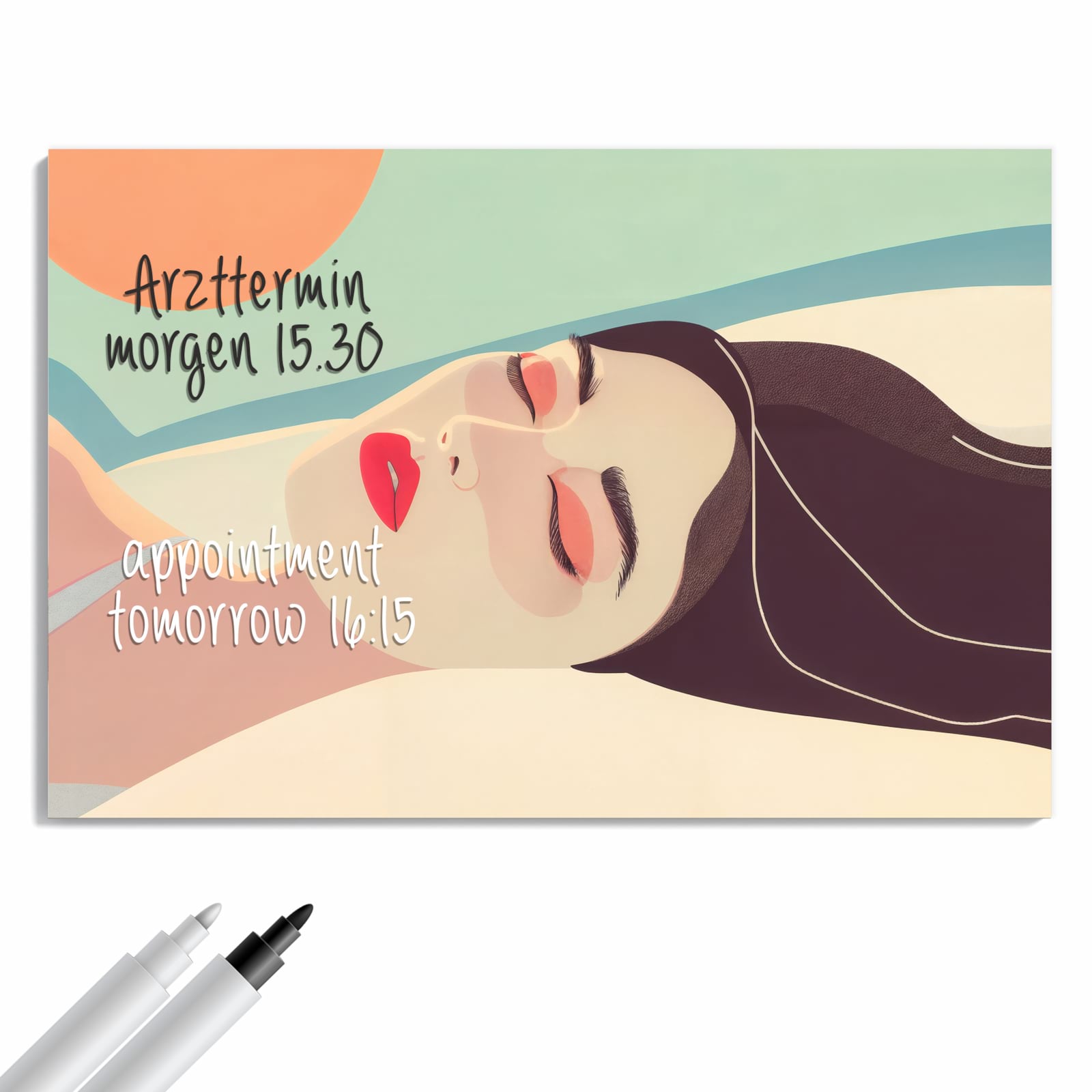 Magnetická tabule s motivem Relax na slunci 60 x 40