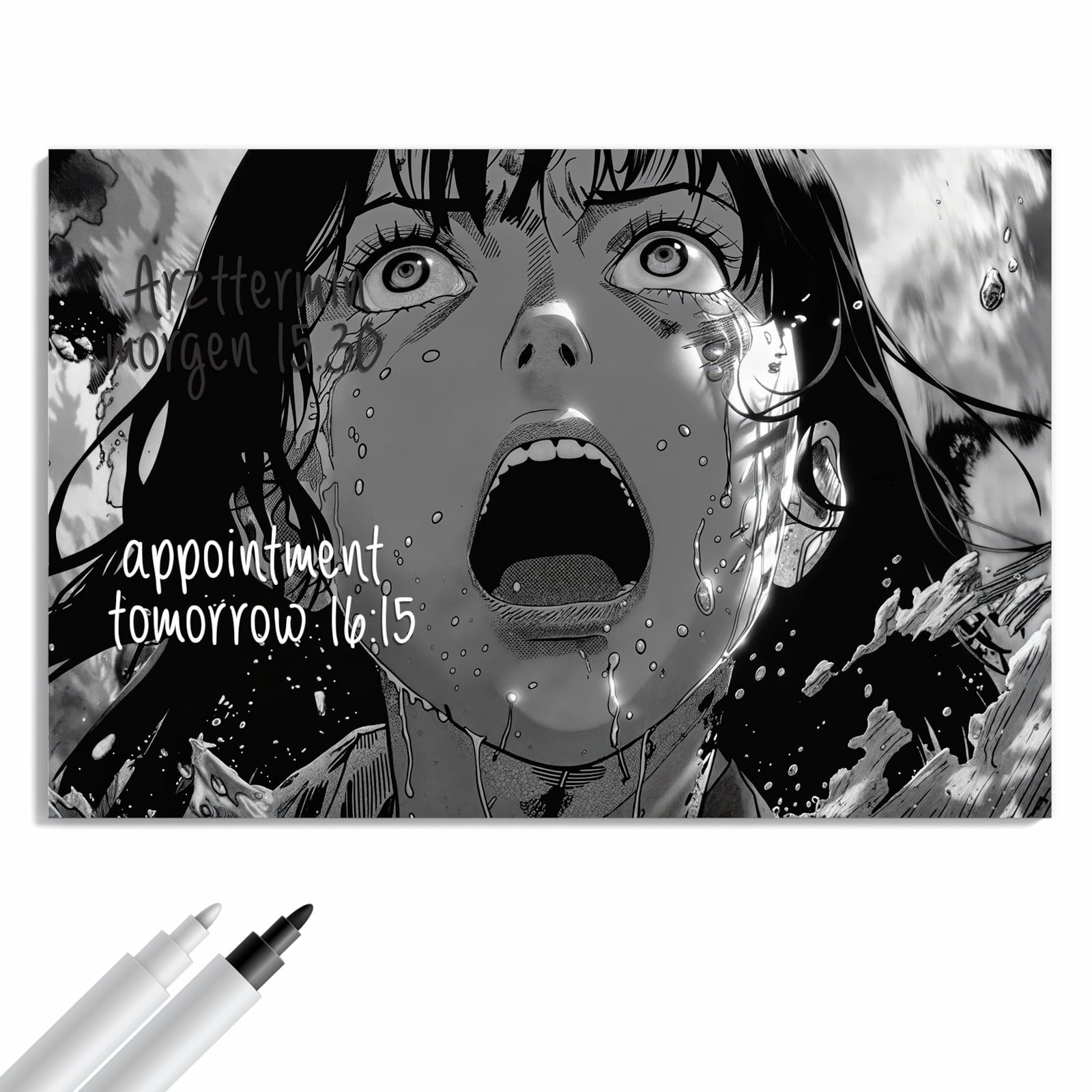 Magnetická tabule s motivem Výkřik emocí 90 x 60
