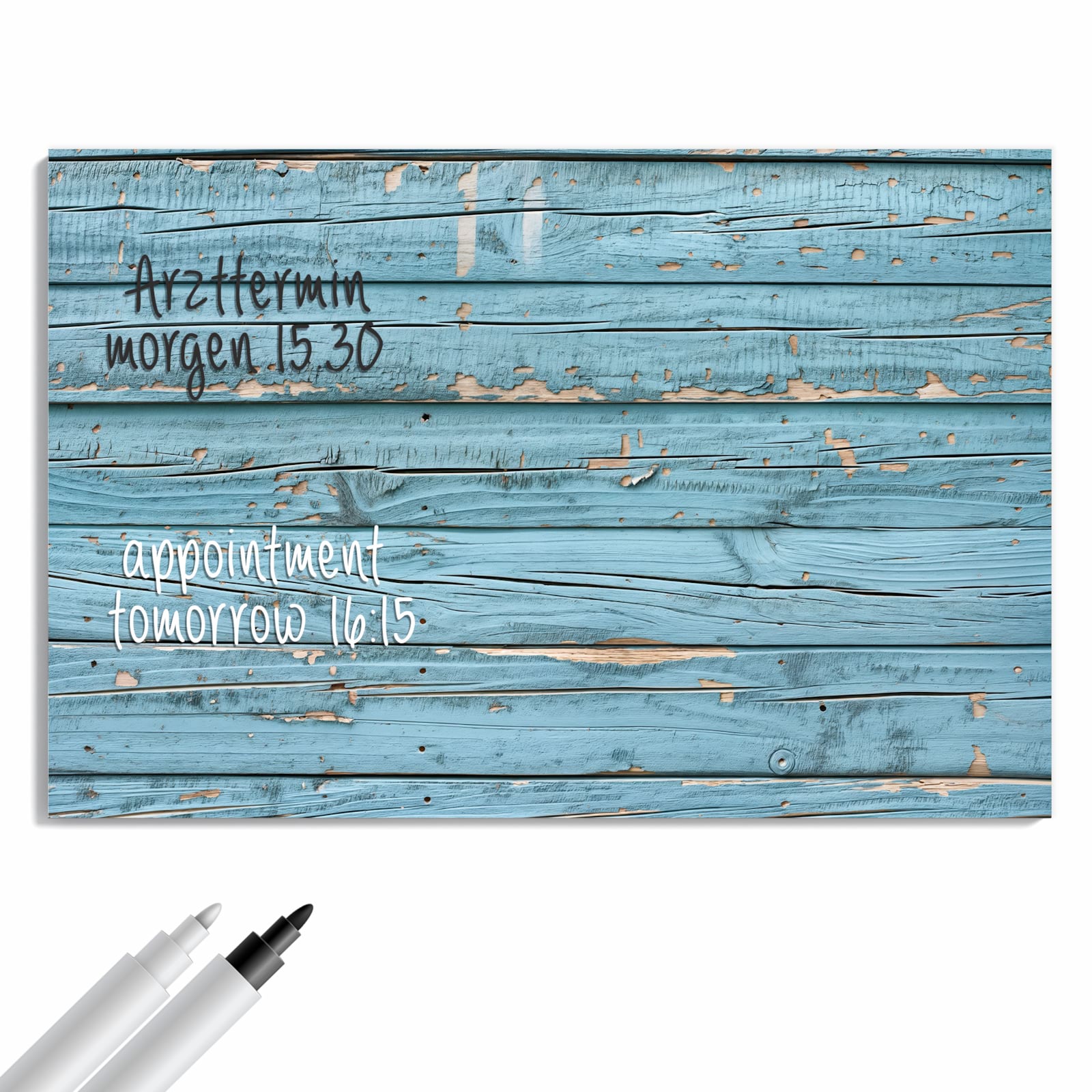 Magnetická tabule s motivem Patinové dřevo 90 x 60