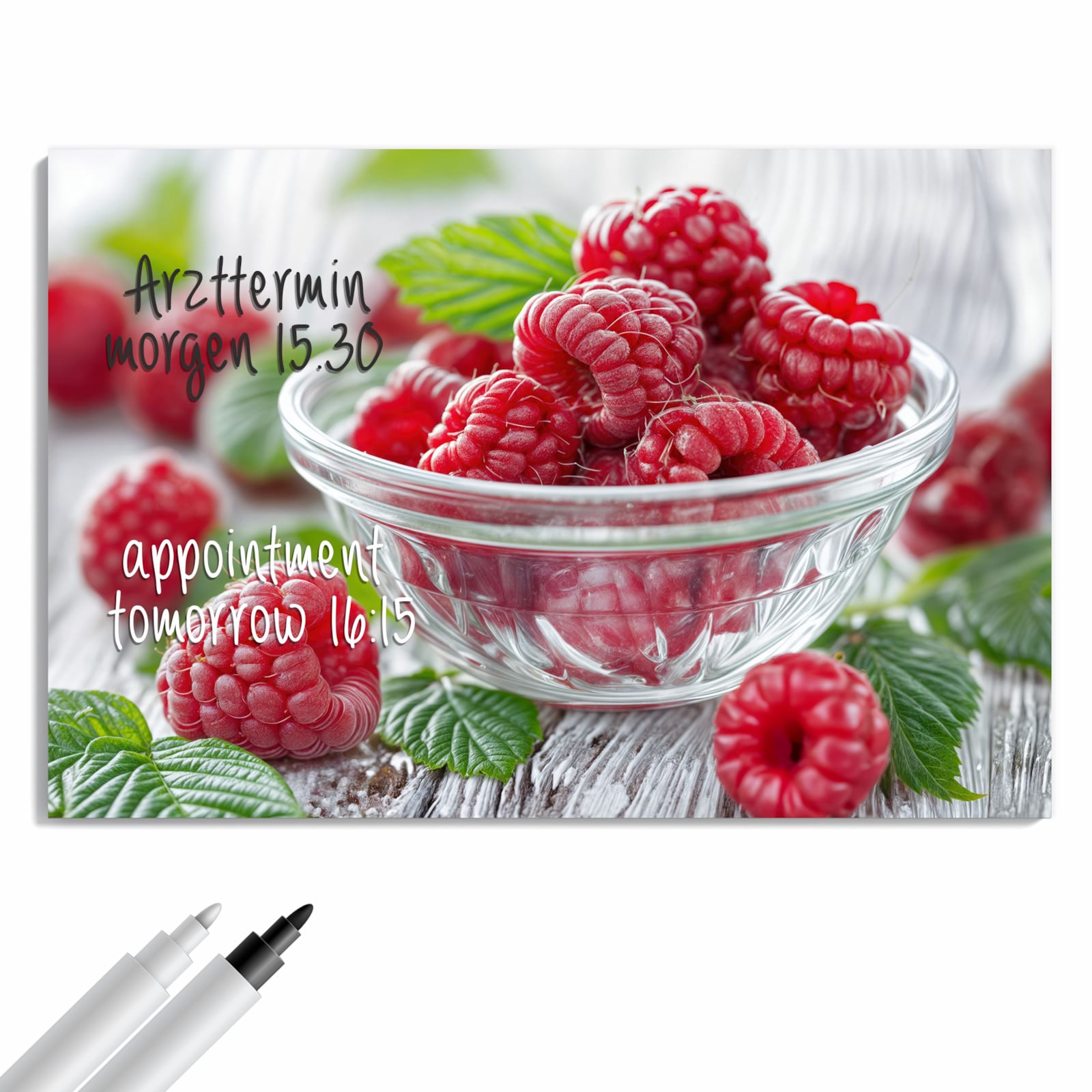 Magnetická tabule s motivem Čerstvé maliny 60 x 40
