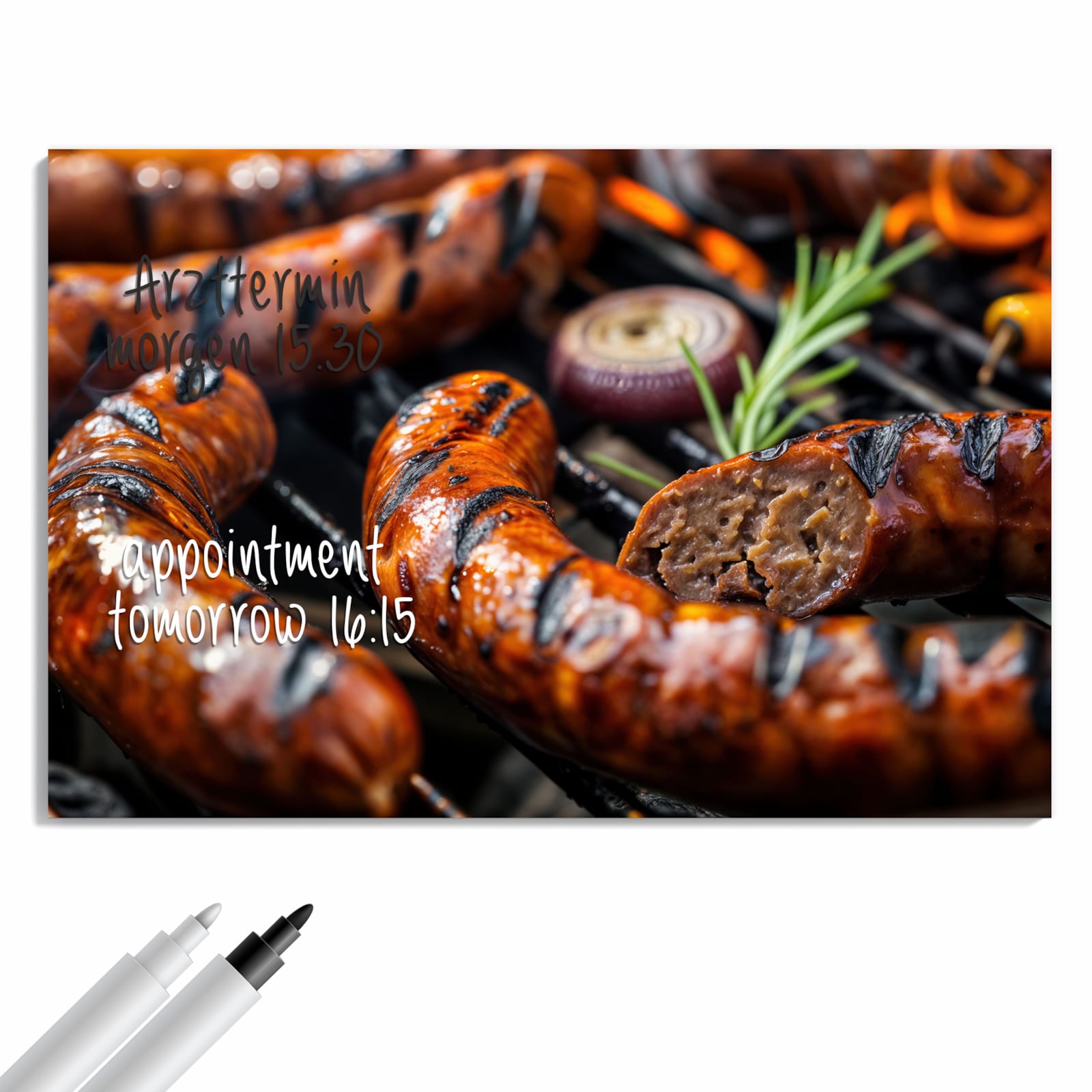 Magnetická tabule s motivem BBQ klobása 60 x 40