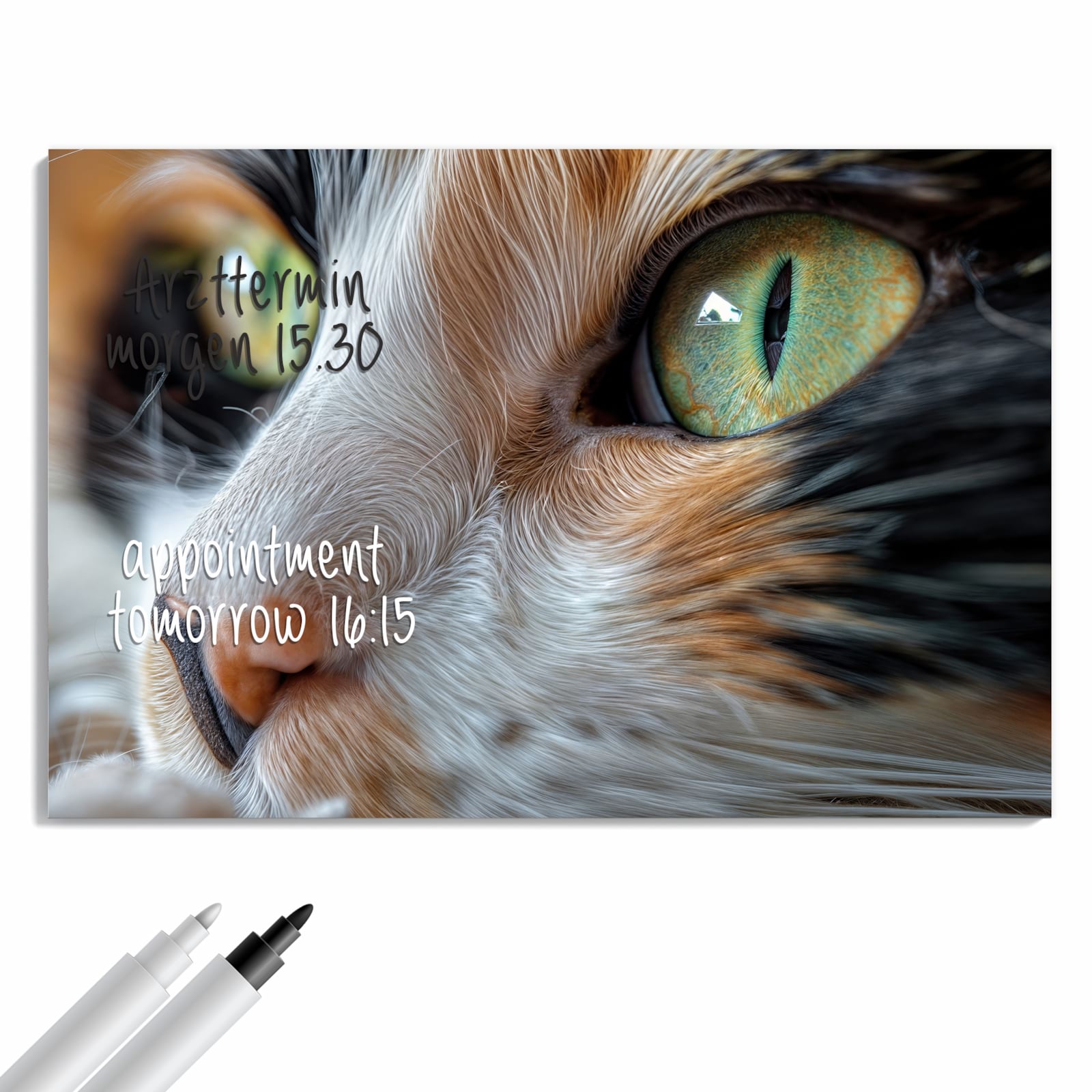 Magnetická tabule s motivem Zelenooká kočka 60 x 40