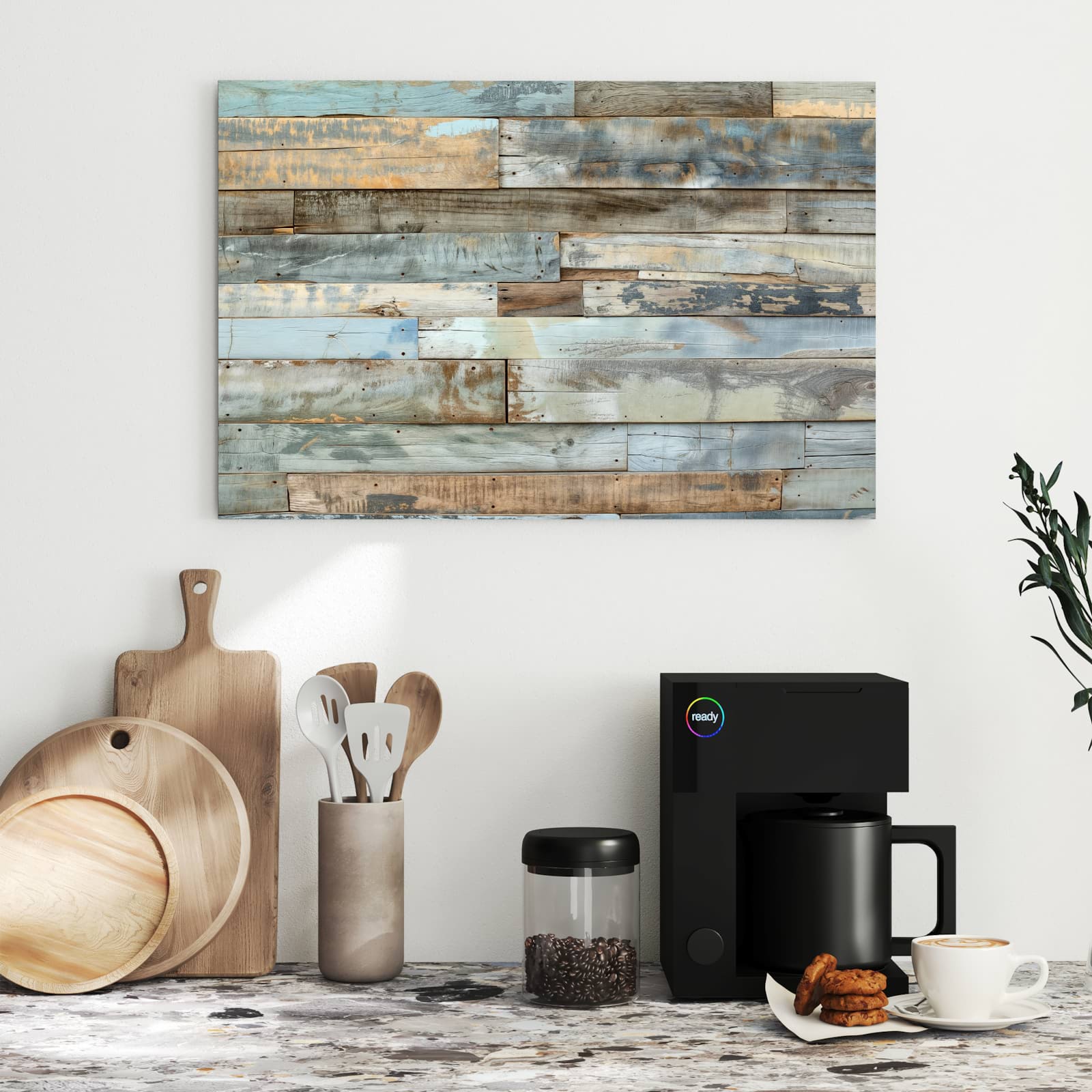 Magnetická tabule s motivem Stará dřevěná prkna 60 x 40