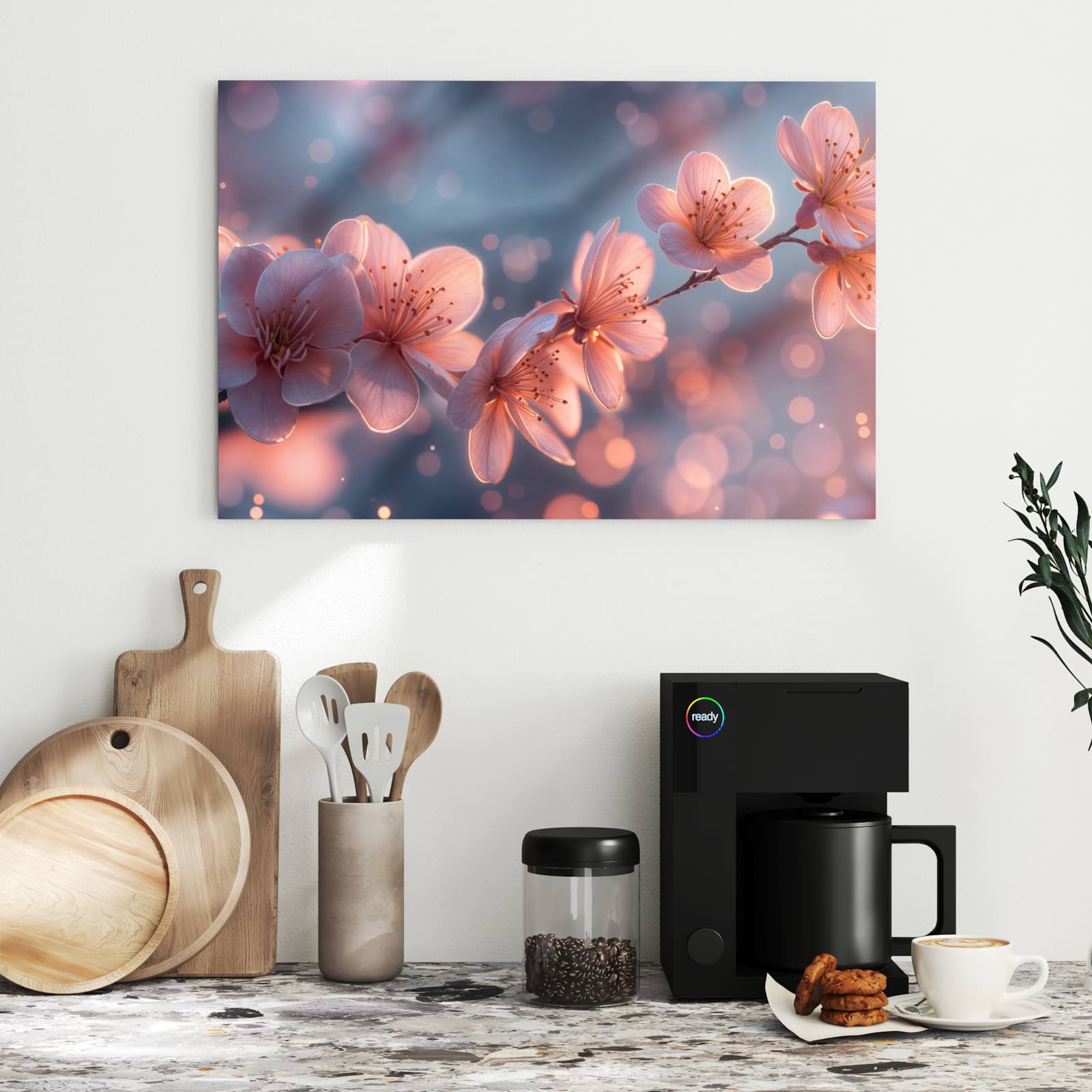 Magnetická tabule s motivem Rozkvetlá větev 60 x 40
