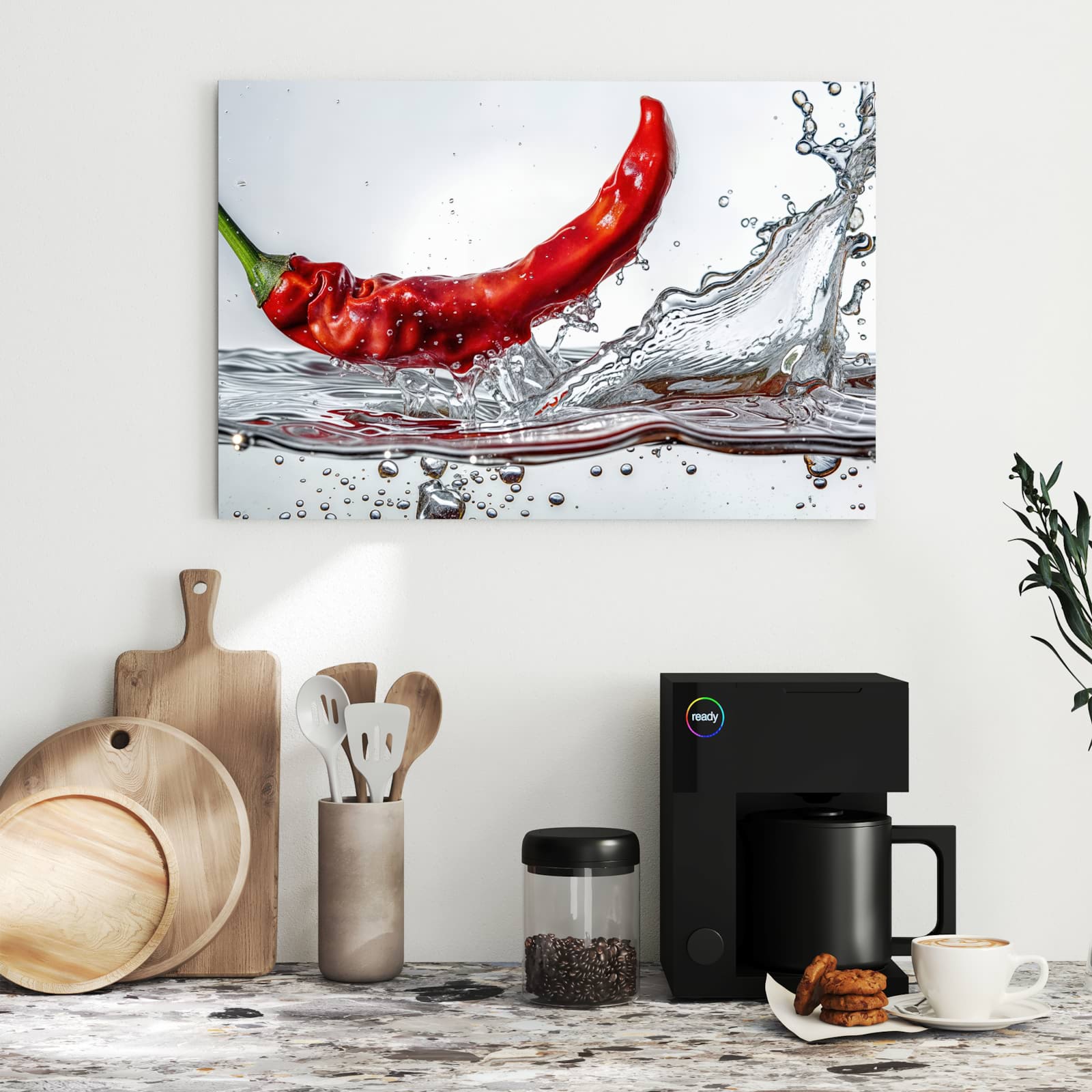 Magnetická tabule s motivem Chili ve vodě 60 x 40