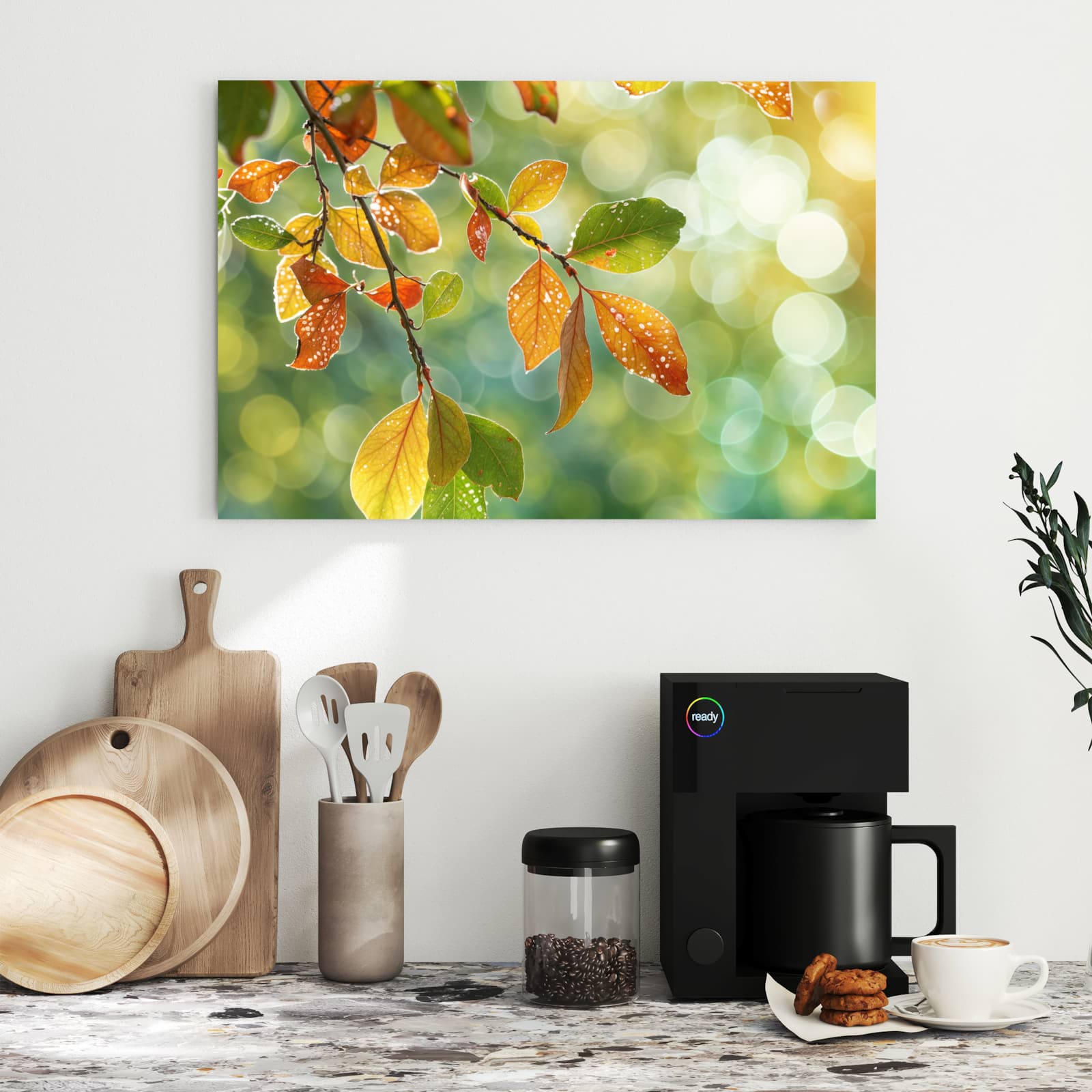 Magnetická tabule s motivem Podzimní listí 60 x 40