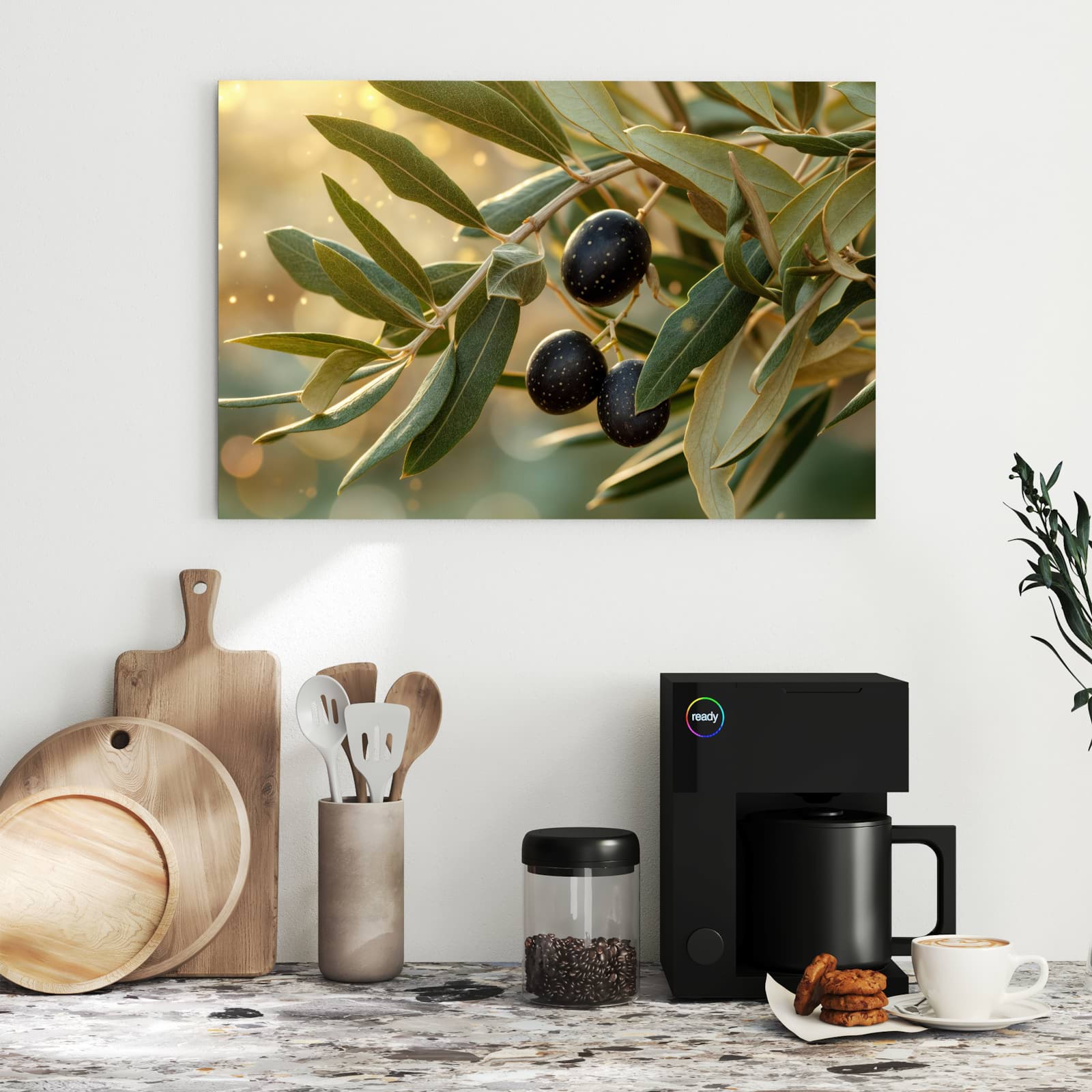Magnetická tabule s motivem Olivová větev 60 x 40