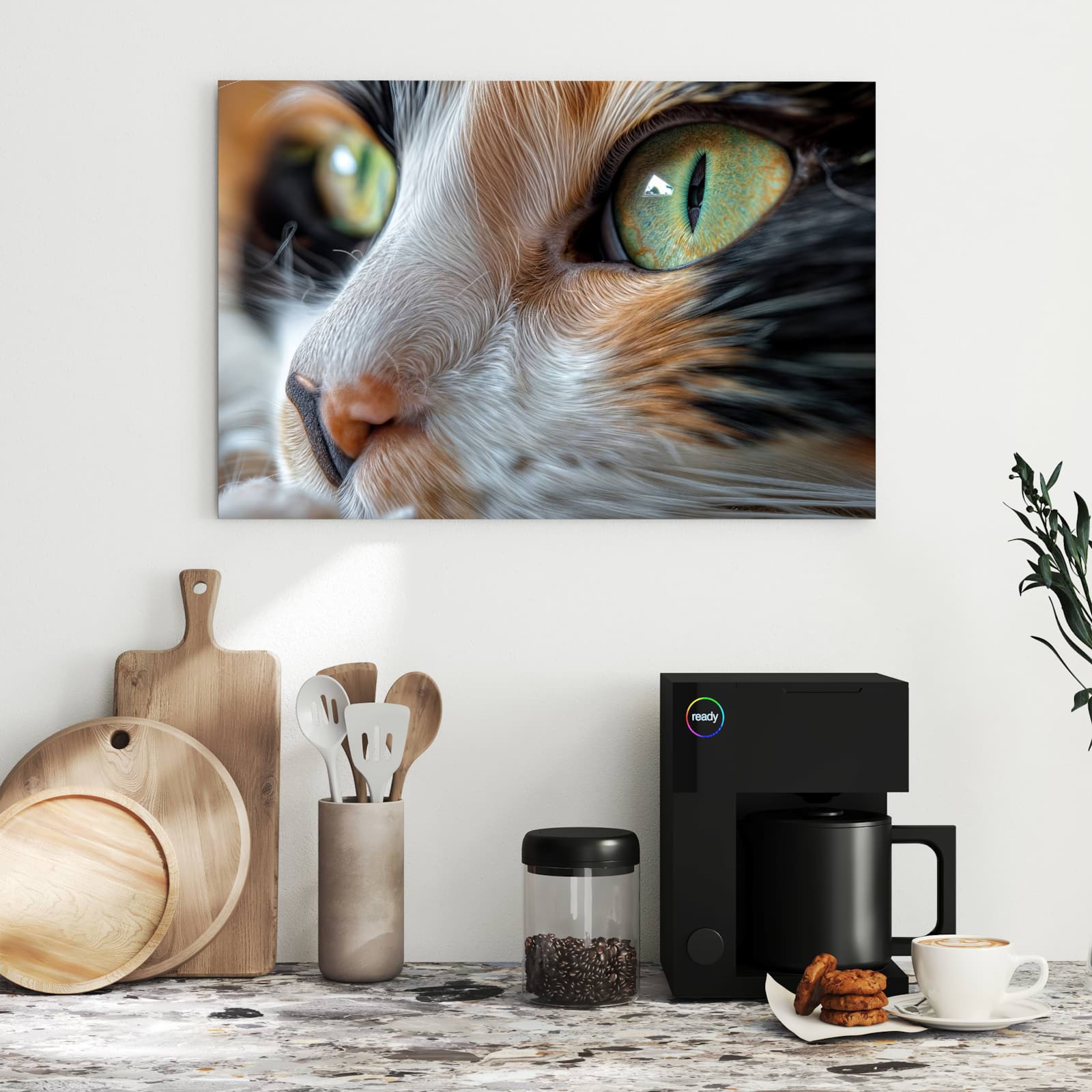 Magnetická tabule s motivem Zelenooká kočka 60 x 40