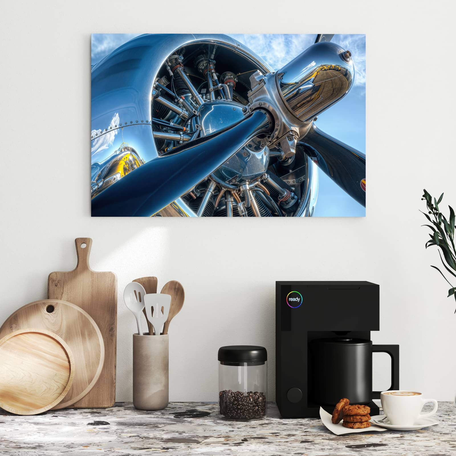 Magnetická tabule – obraz na zeď Motor letadla | 60 × 40 cm