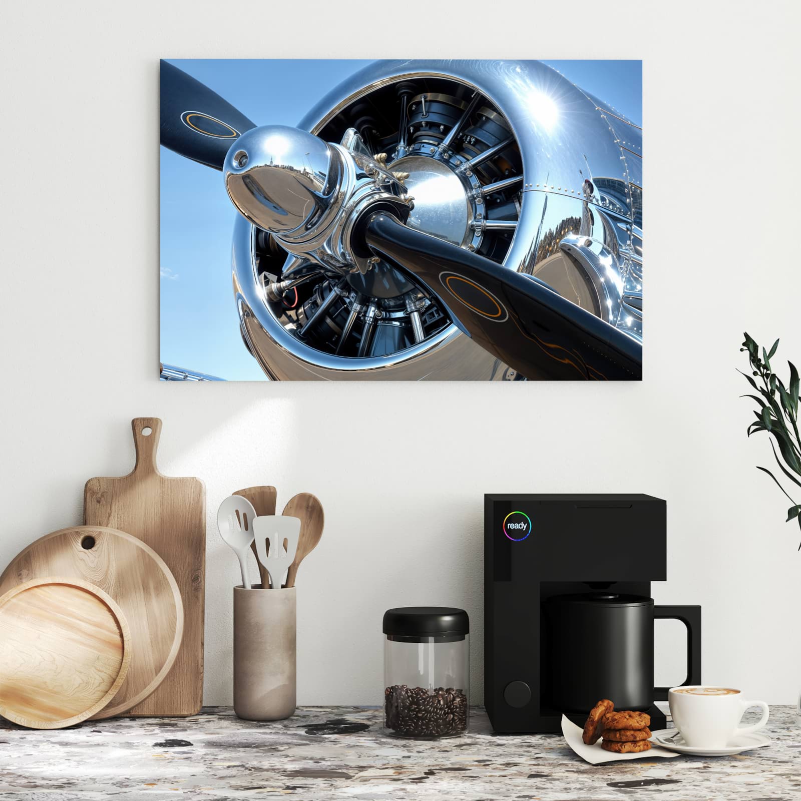 Magnetická tabule s motivem Vrtule letadla 60 x 40