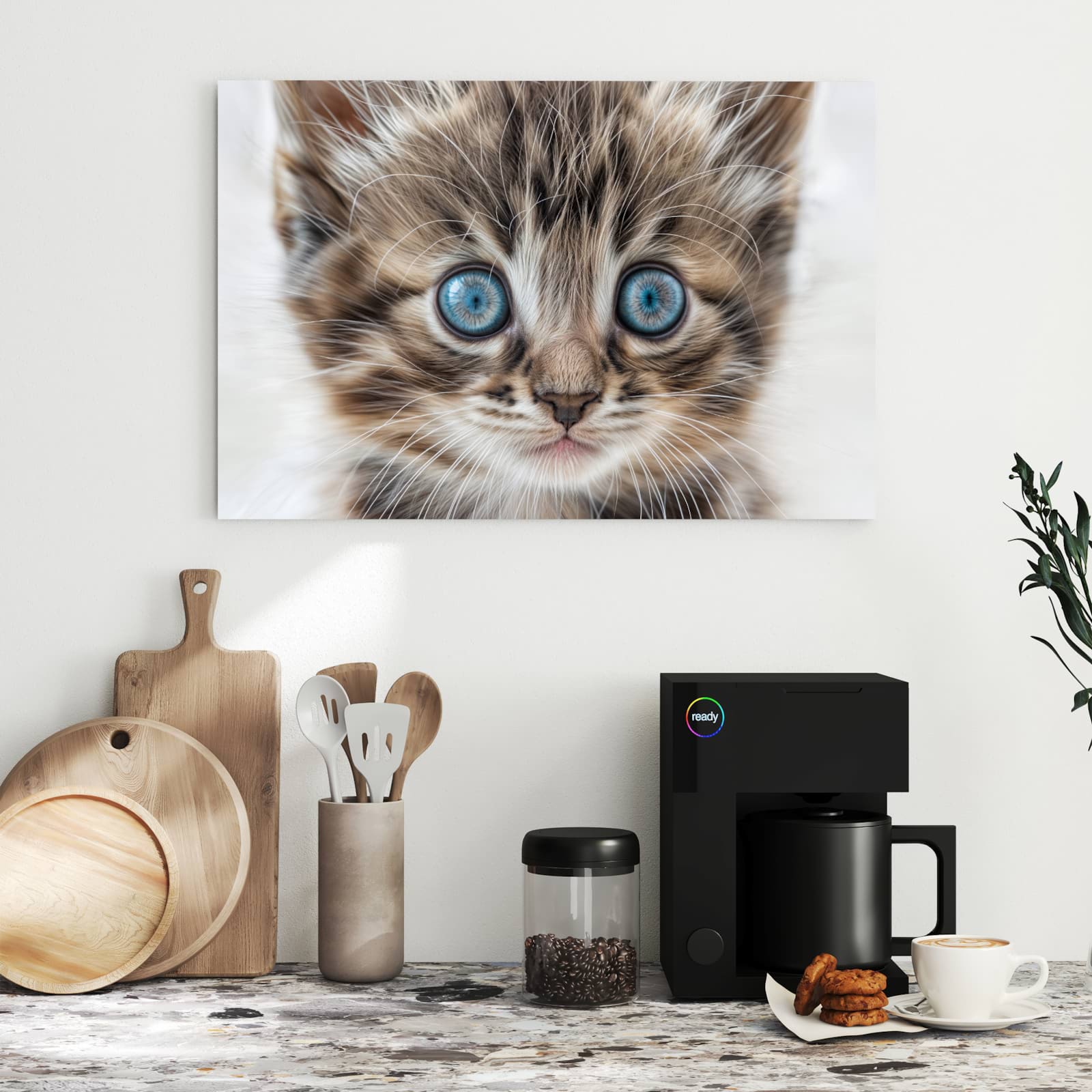 Magnetická tabule s motivem Modrooká kočka 60 x 40