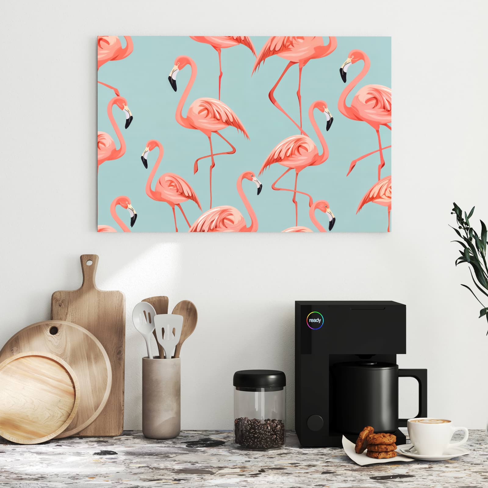 Magnetická tabule – obraz na zeď Plameňák design | 60 × 40 cm