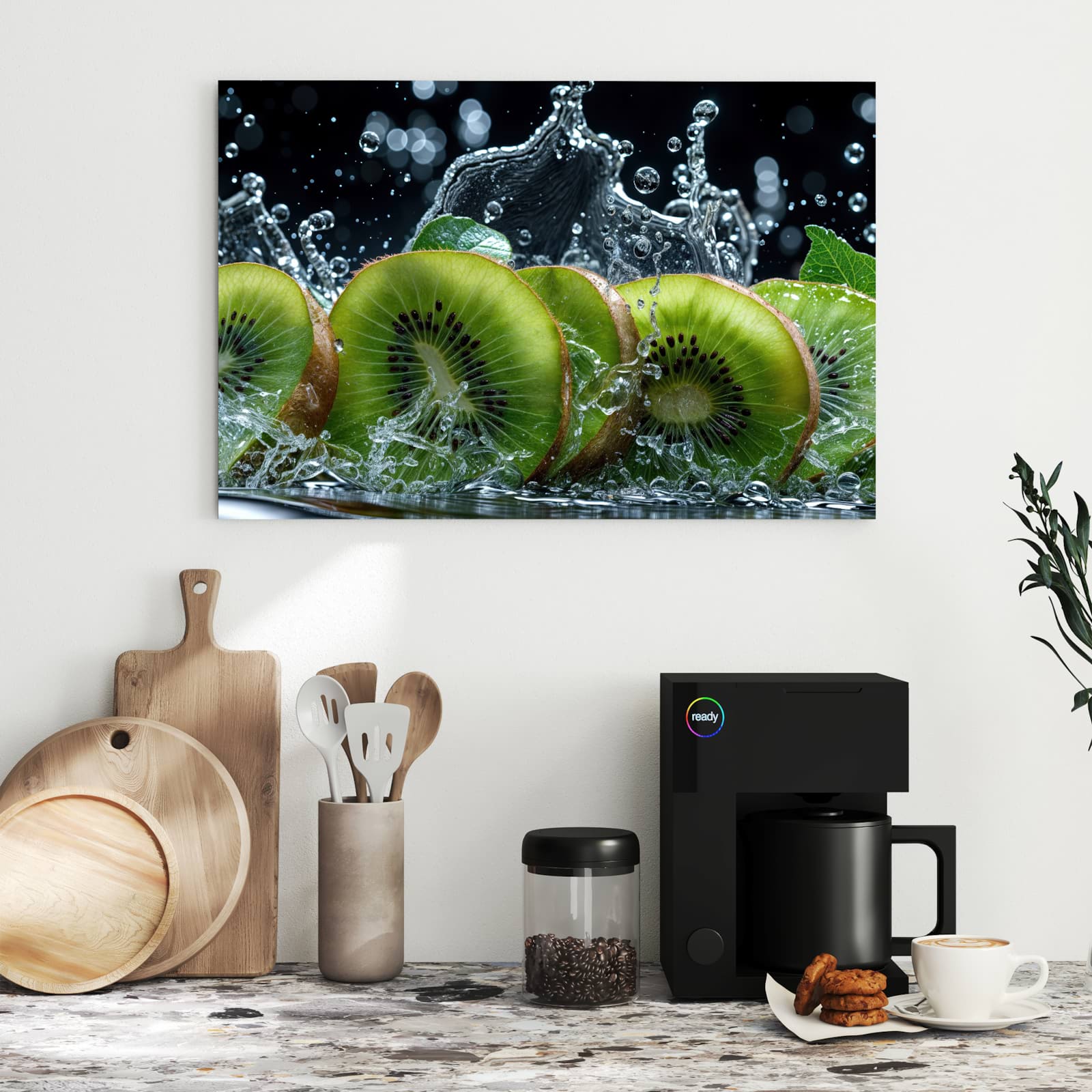 Magnetická tabule – obraz na zeď Kiwi voda – motiv 2 | 60 × 40 cm