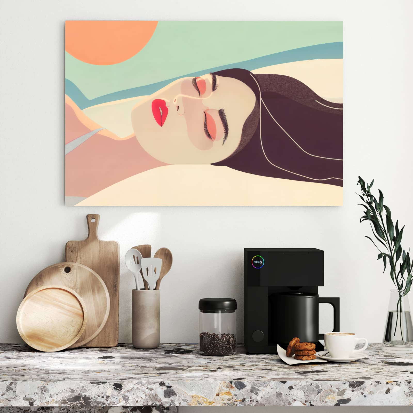 Magnetická tabule s motivem Relax na slunci 90 x 60