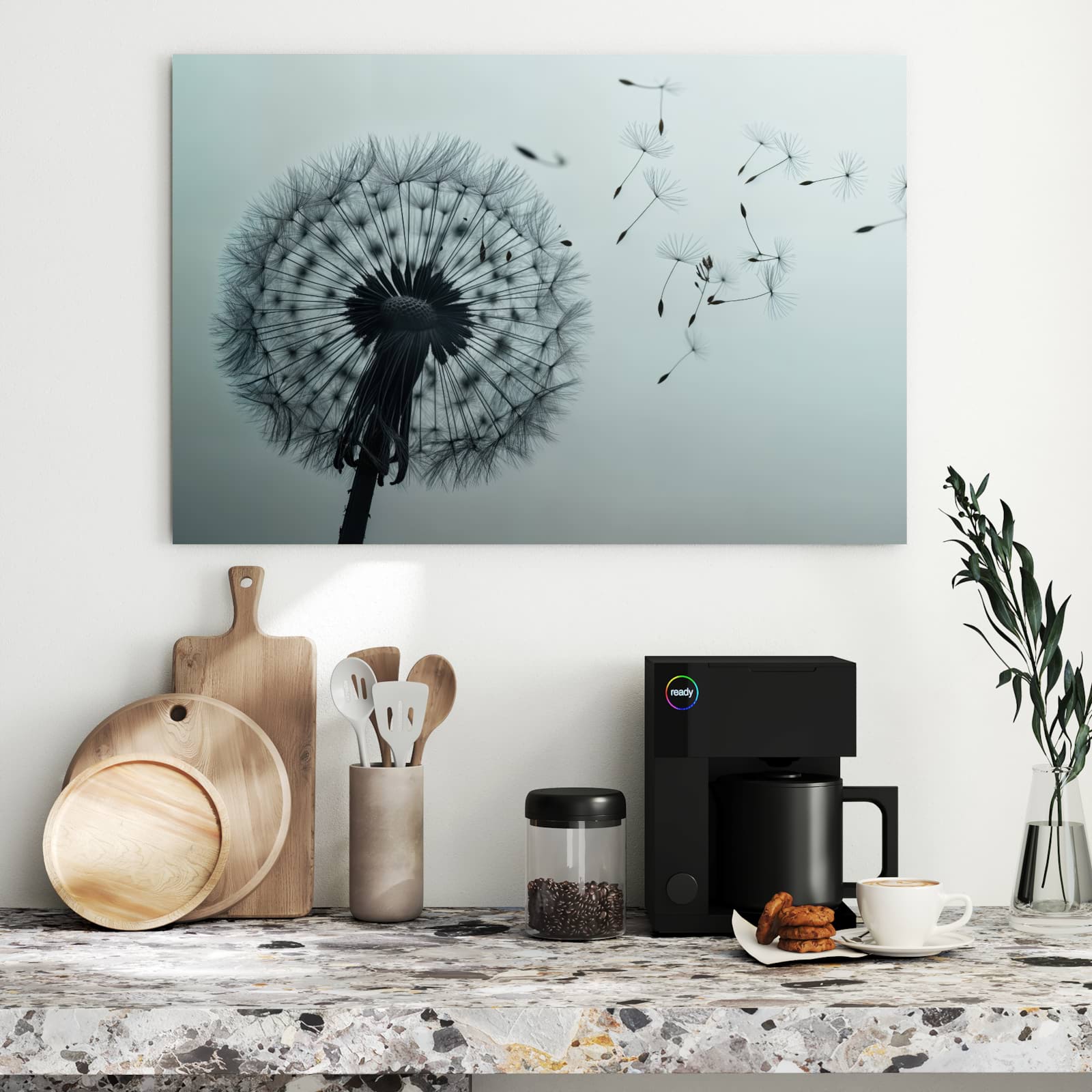 Magnetická tabule s motivem Jemná pampeliška 90 x 60