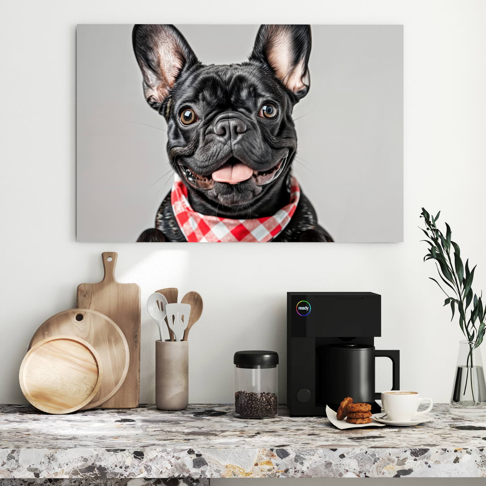 Magnetická tabule s motivem Francouzský buldoček 90 x 60