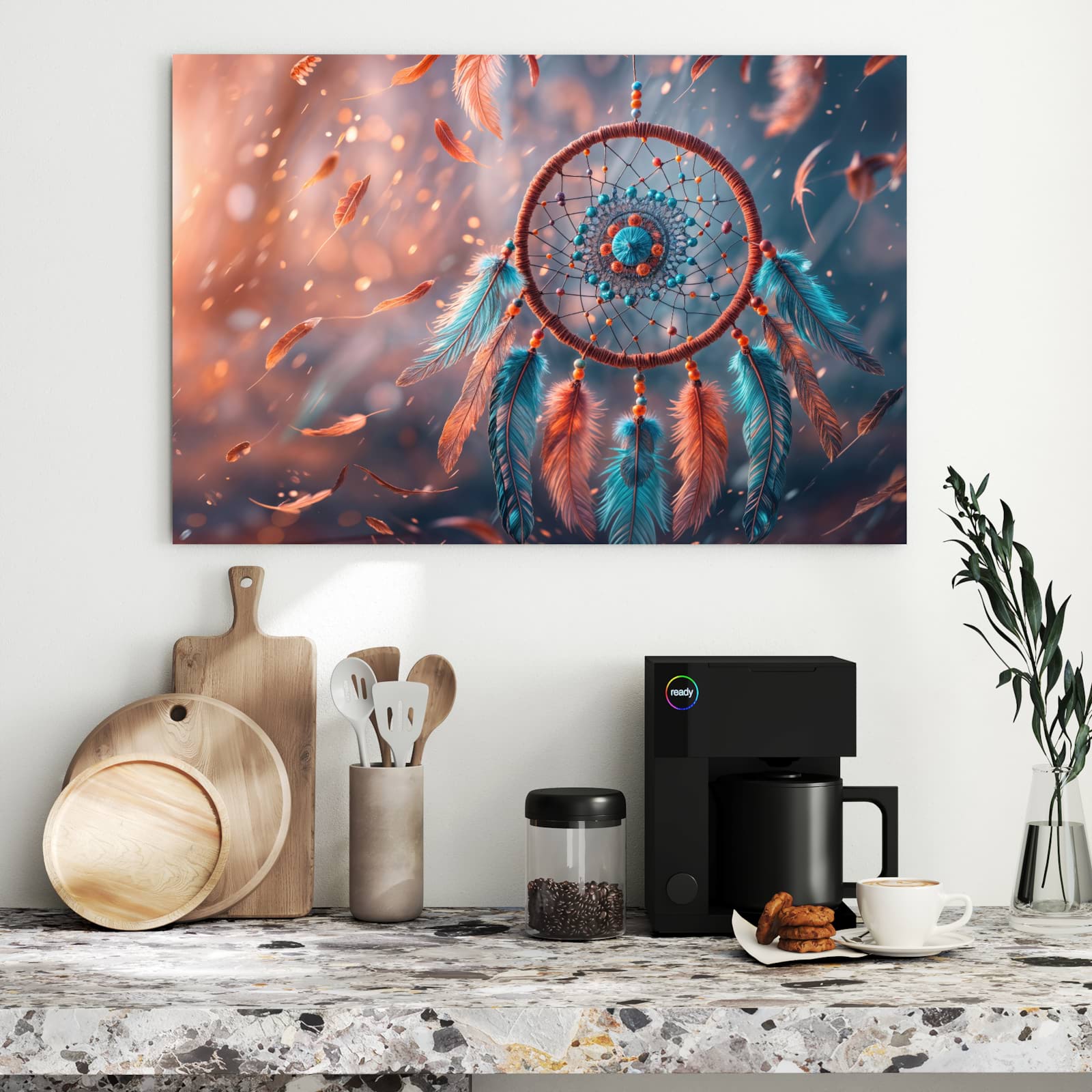 Magnetická tabule s motivem Lapače snů 90 x 60