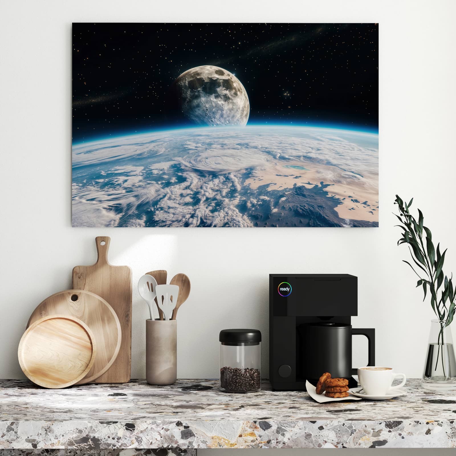 Magnetická tabule s motivem Měsíční panorama 90 x 60