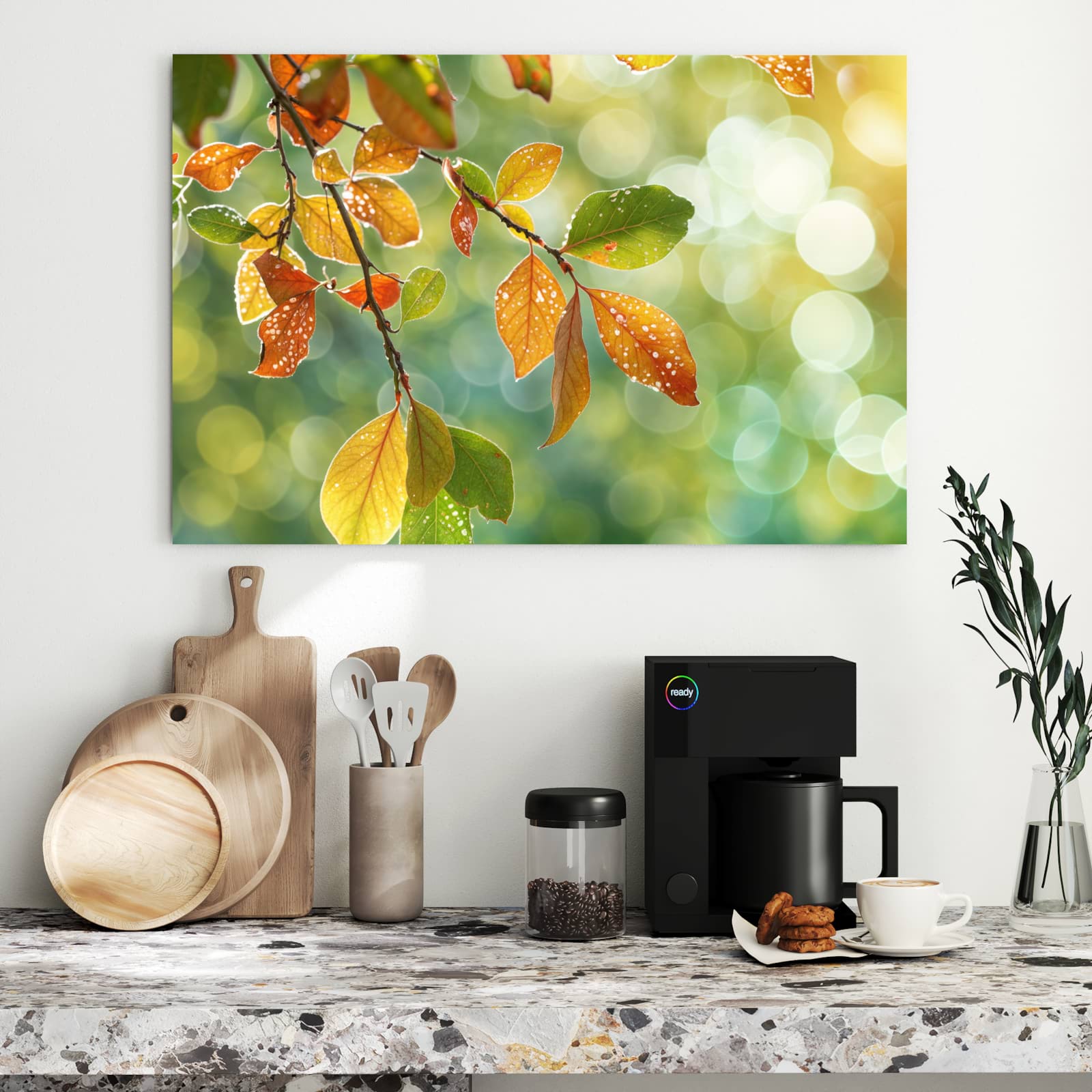 Magnetická tabule s motivem Podzimní listí 90 x 60