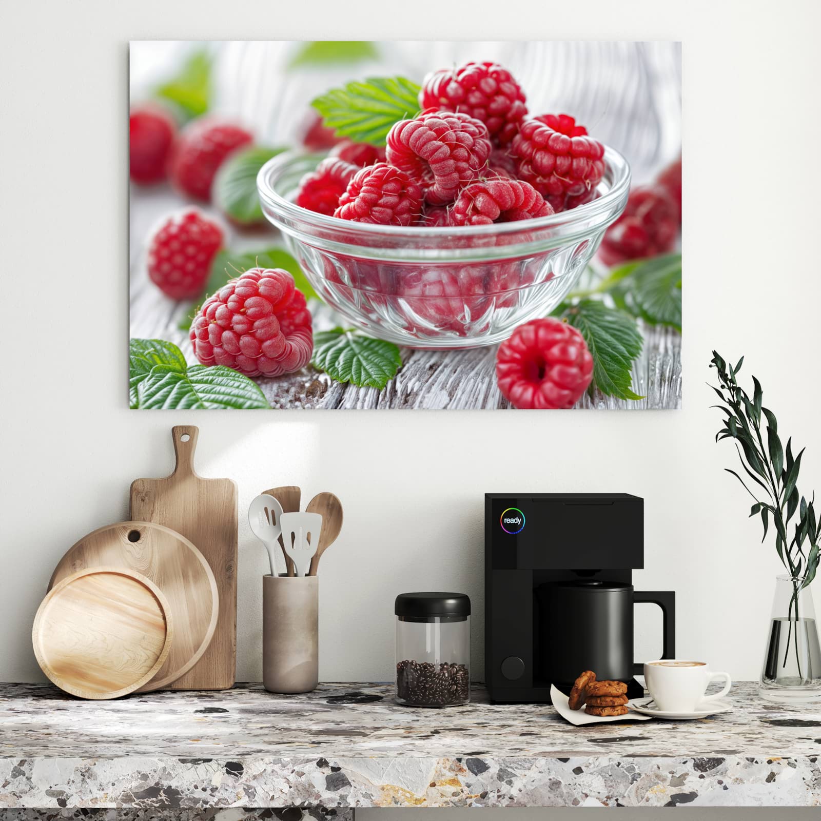 Magnetická tabule s motivem Čerstvé maliny 90 x 60