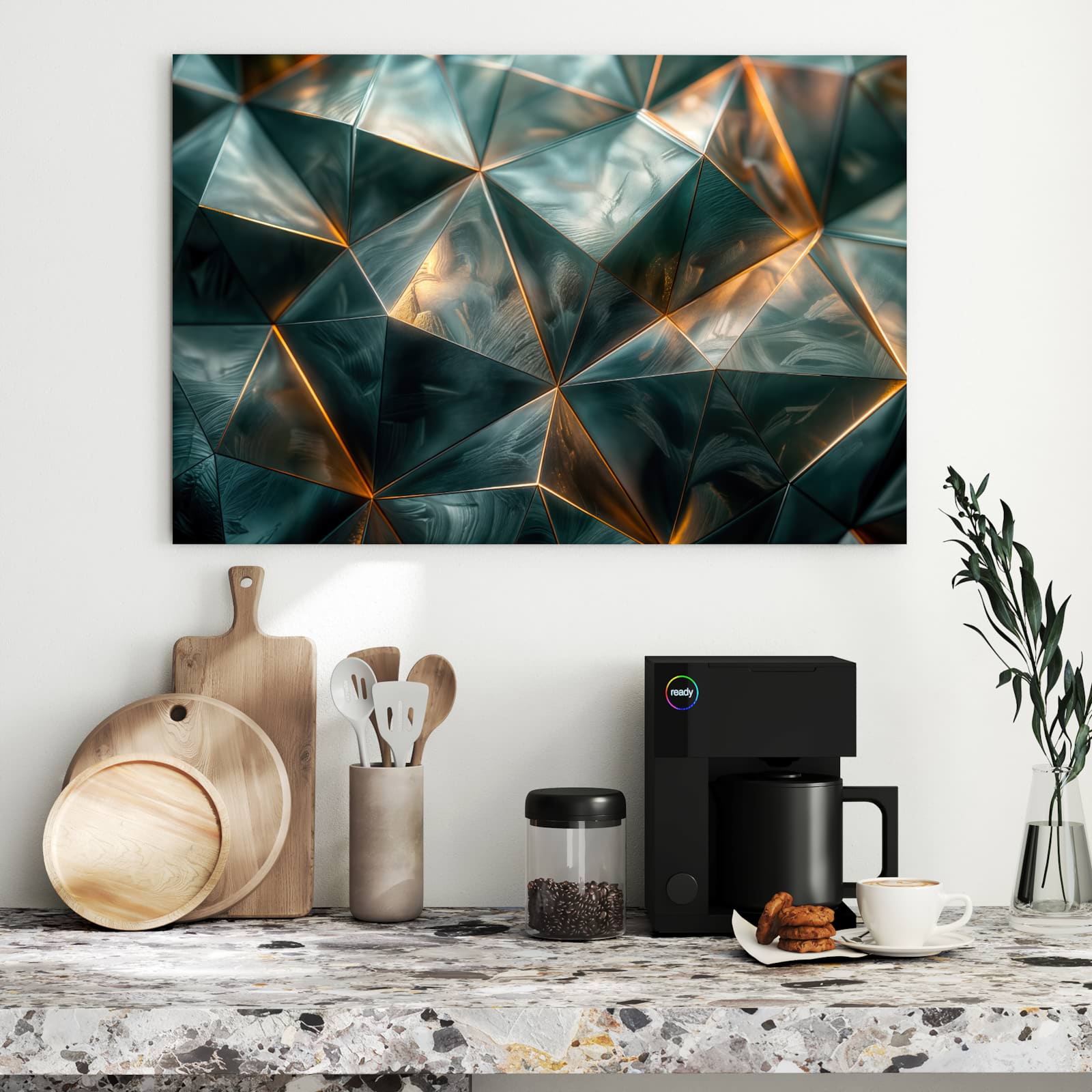 Magnetická tabule – obraz na zeď Propracované geometrie | 90 × 60 cm