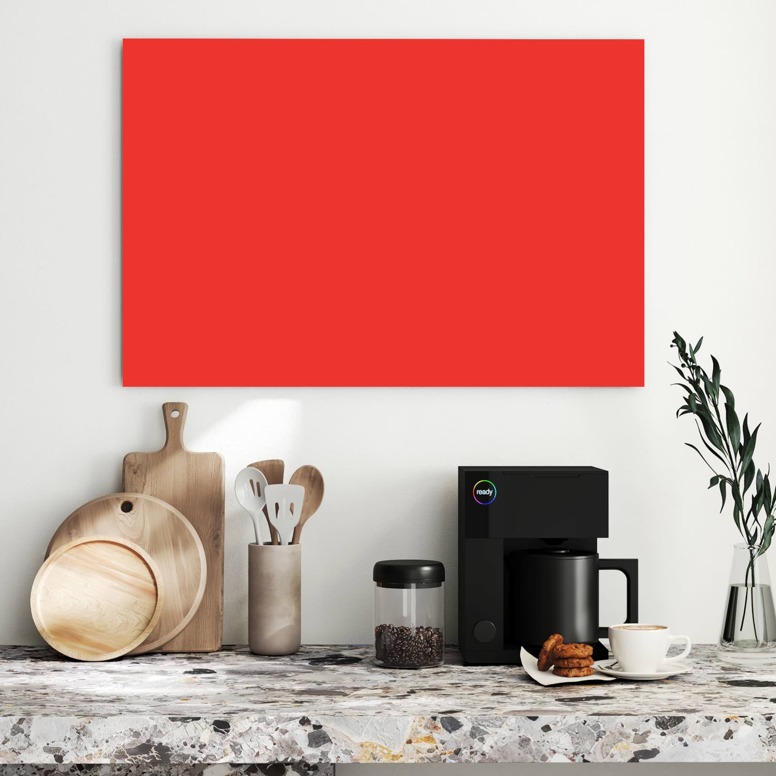 Magnetická tabule s motivem Červená 90 x 60