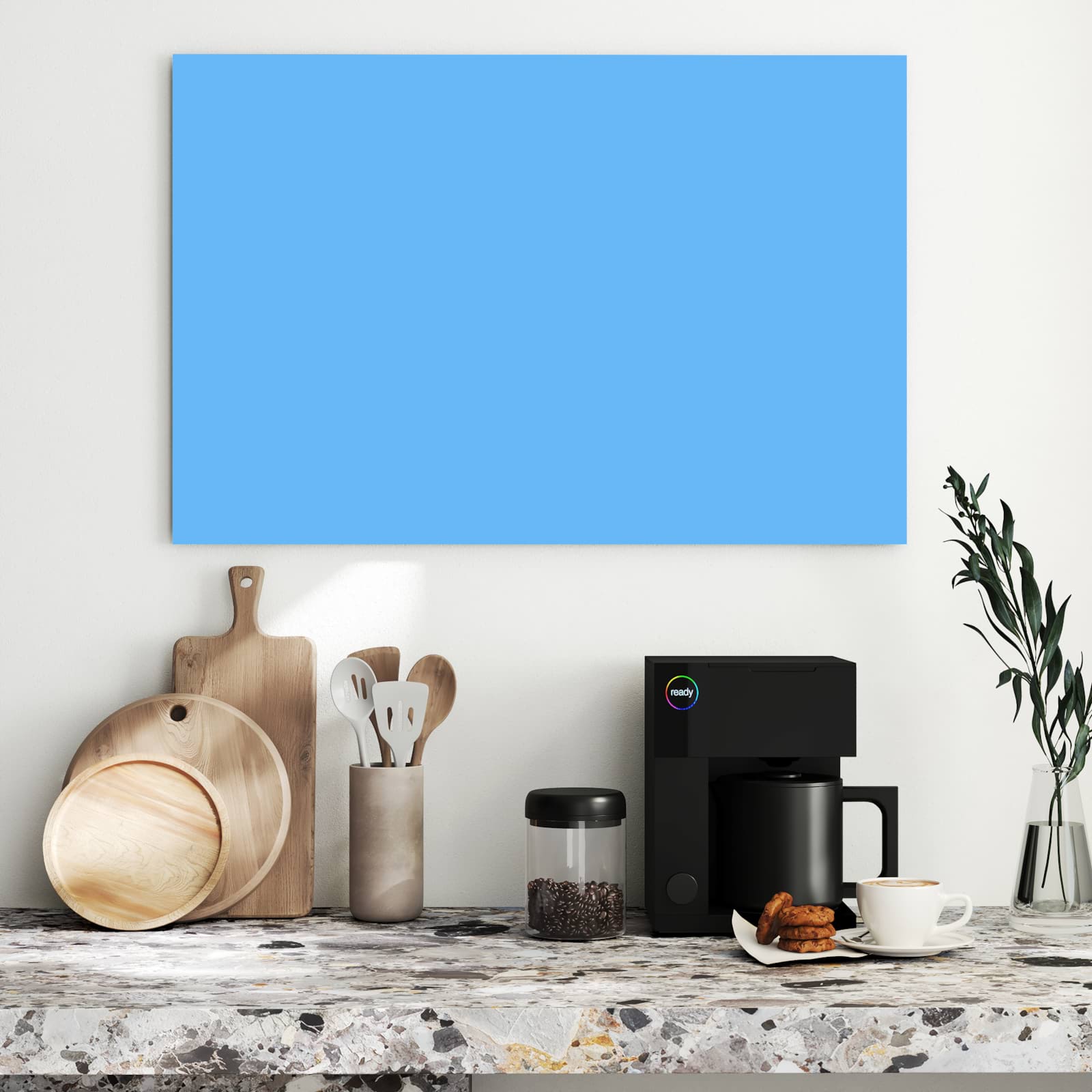 Magnetická tabule s motivem Světle modrá 90 x 60