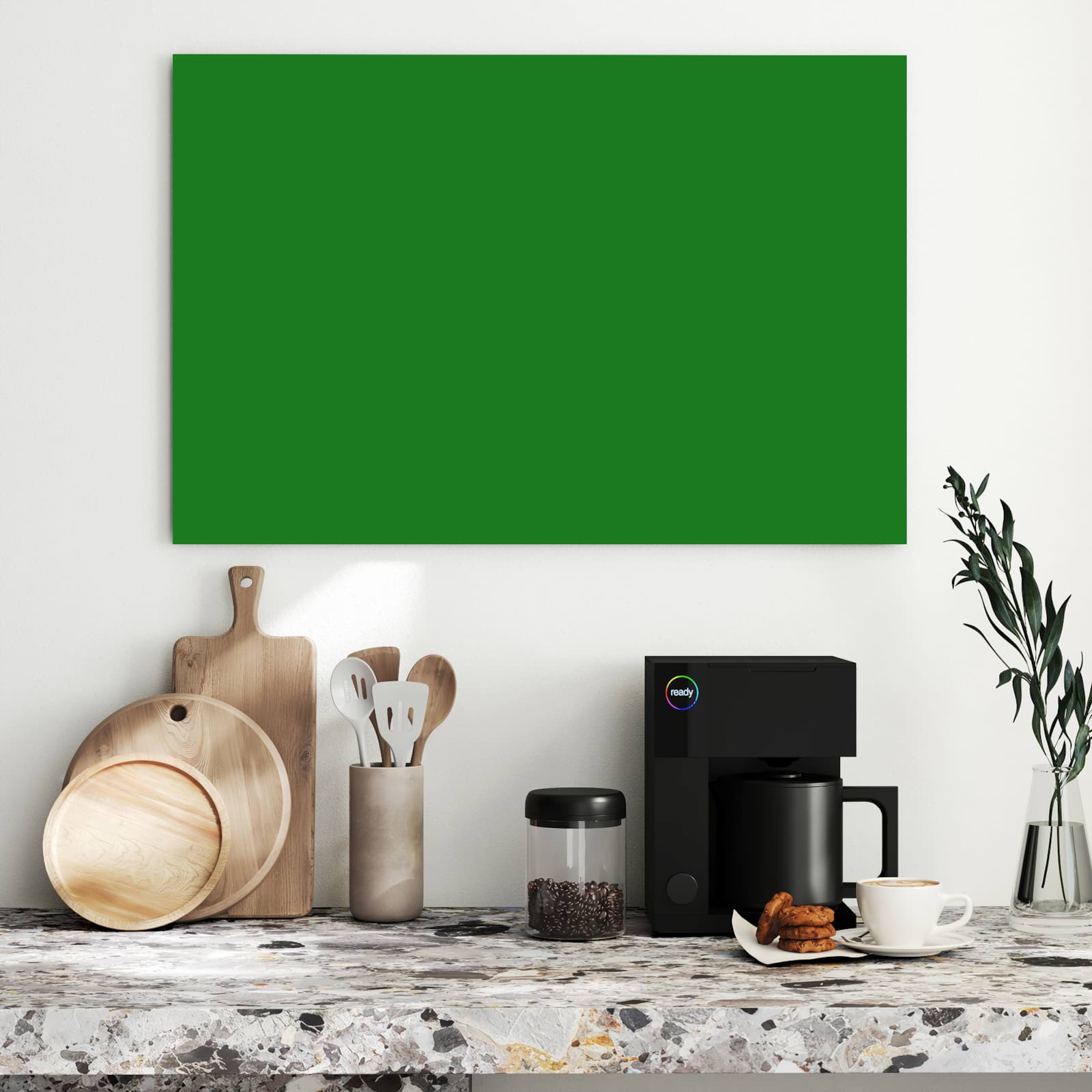 Magnetická tabule s motivem Tmavě zelená 90 x 60