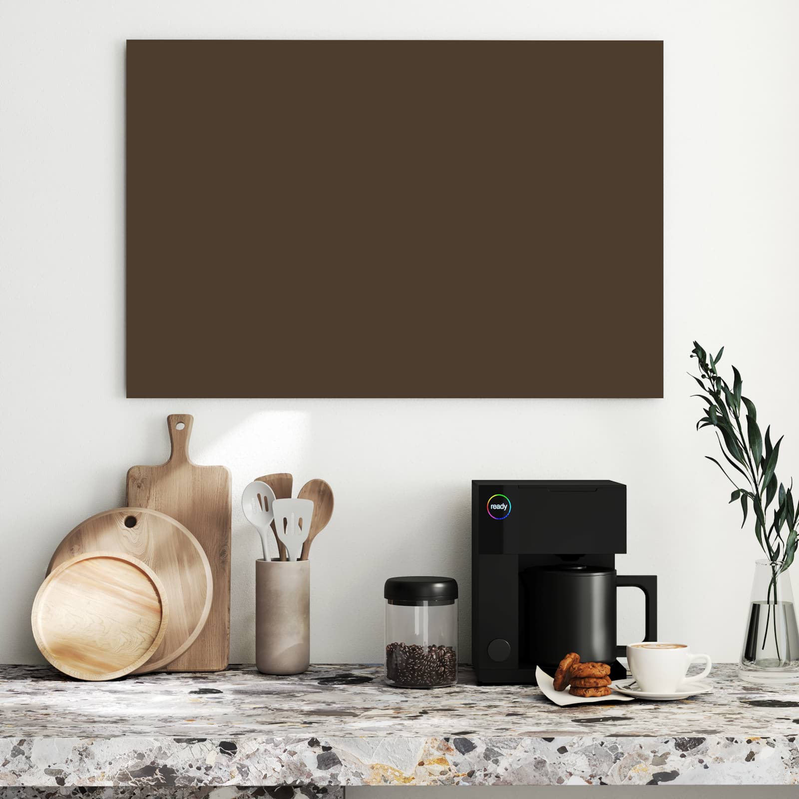 Magnetická tabule s motivem Tmavě hnědá 90 x 60