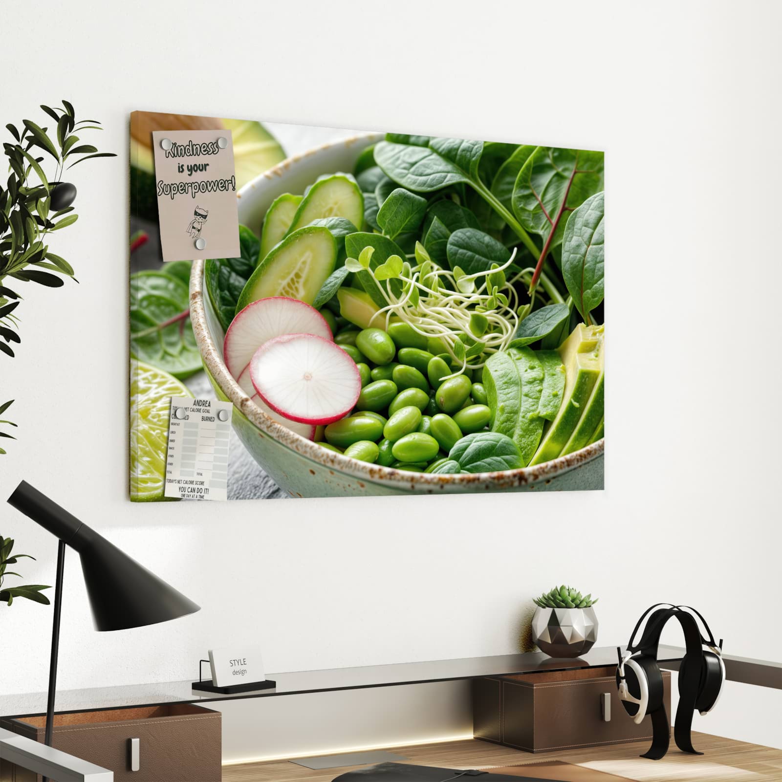 Magnetická tabule s motivem Zeleninový salát 60 x 40