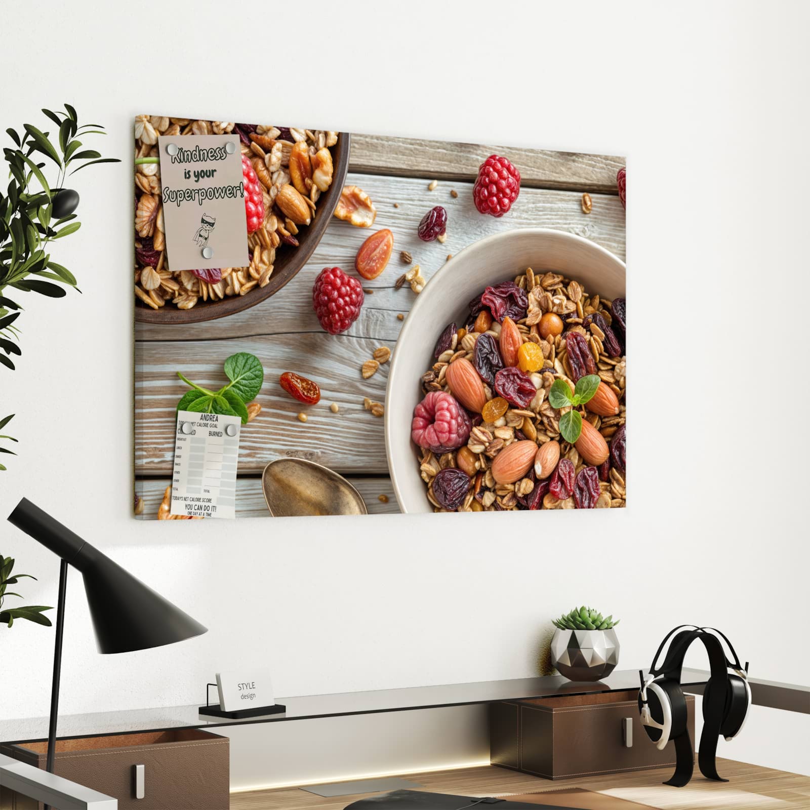 Magnetická tabule s motivem Zdravá snídaně 60 x 40