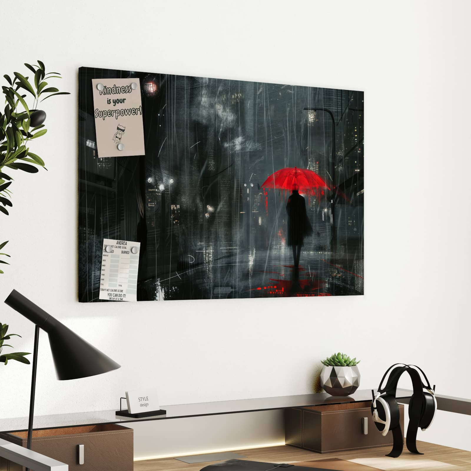 Magnetická tabule – obraz na zeď Načervenalý slunečník | 60 × 40 cm