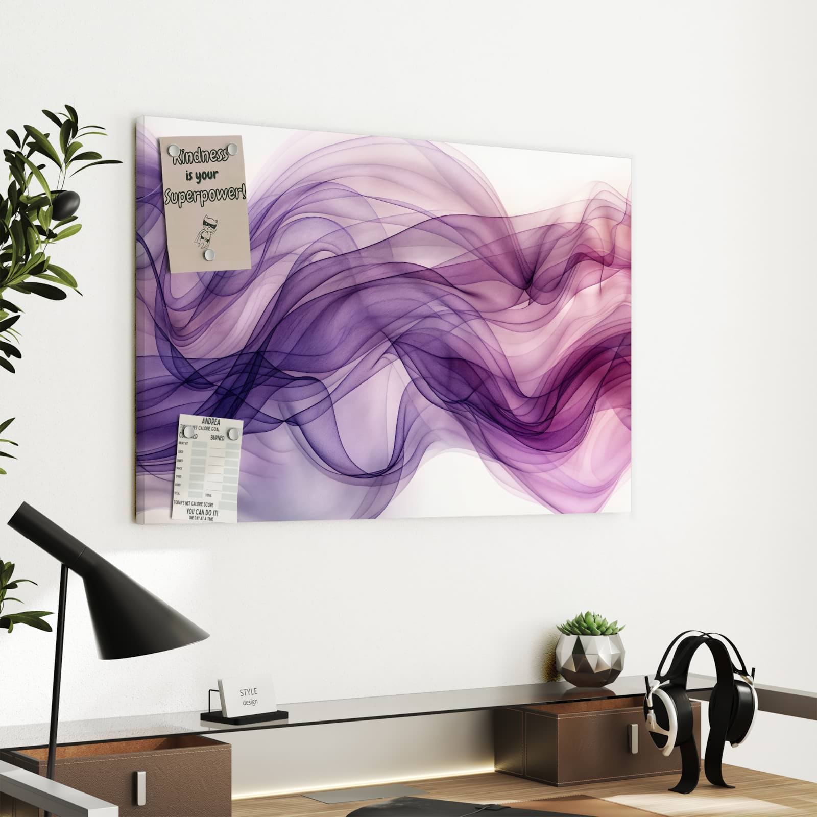Magnetická tabule – obraz na zeď Dynamické linie | 60 × 40 cm