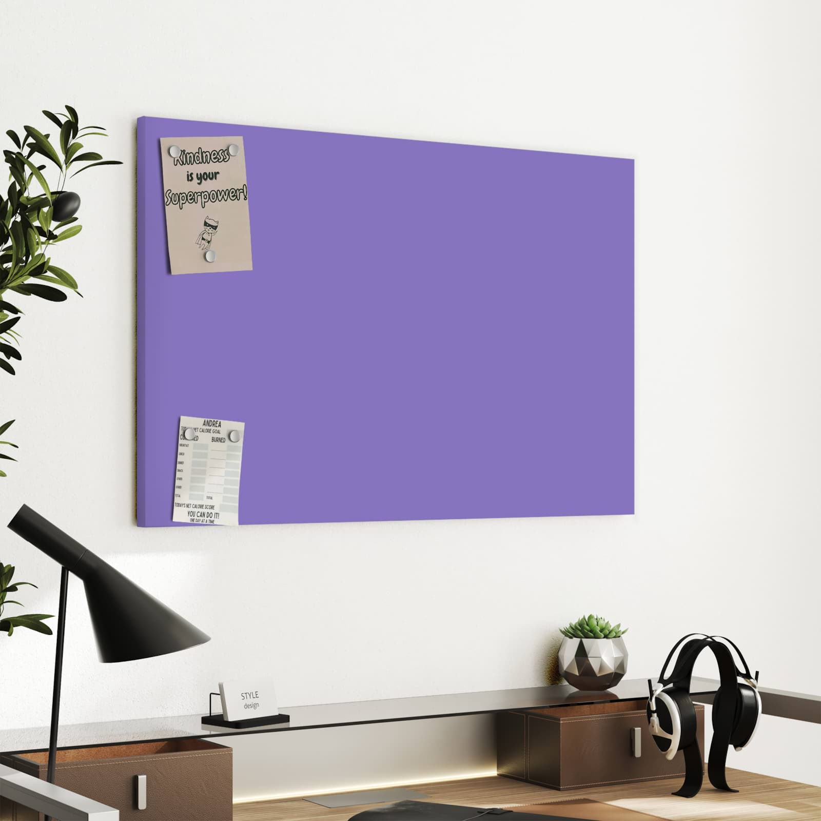 Magnetická tabule s motivem Fialová 60 x 40