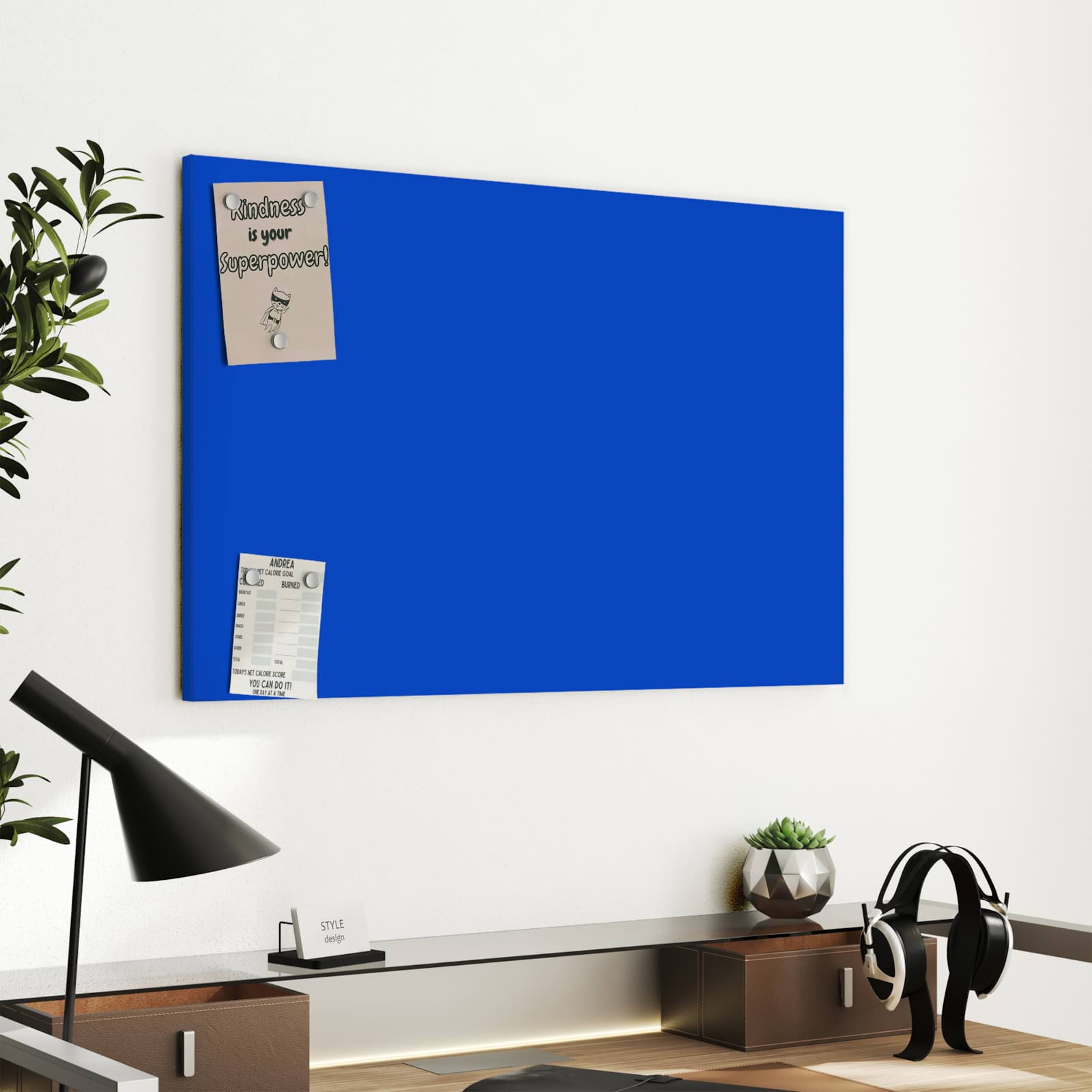 Magnetická tabule s motivem Jasná modrá 60 x 40