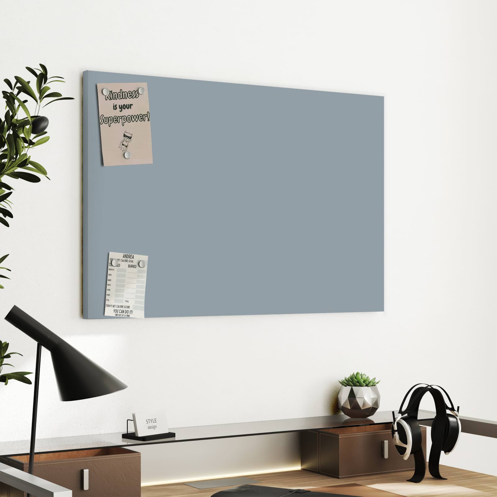 Magnetická tabule s motivem Šedá 60 x 40