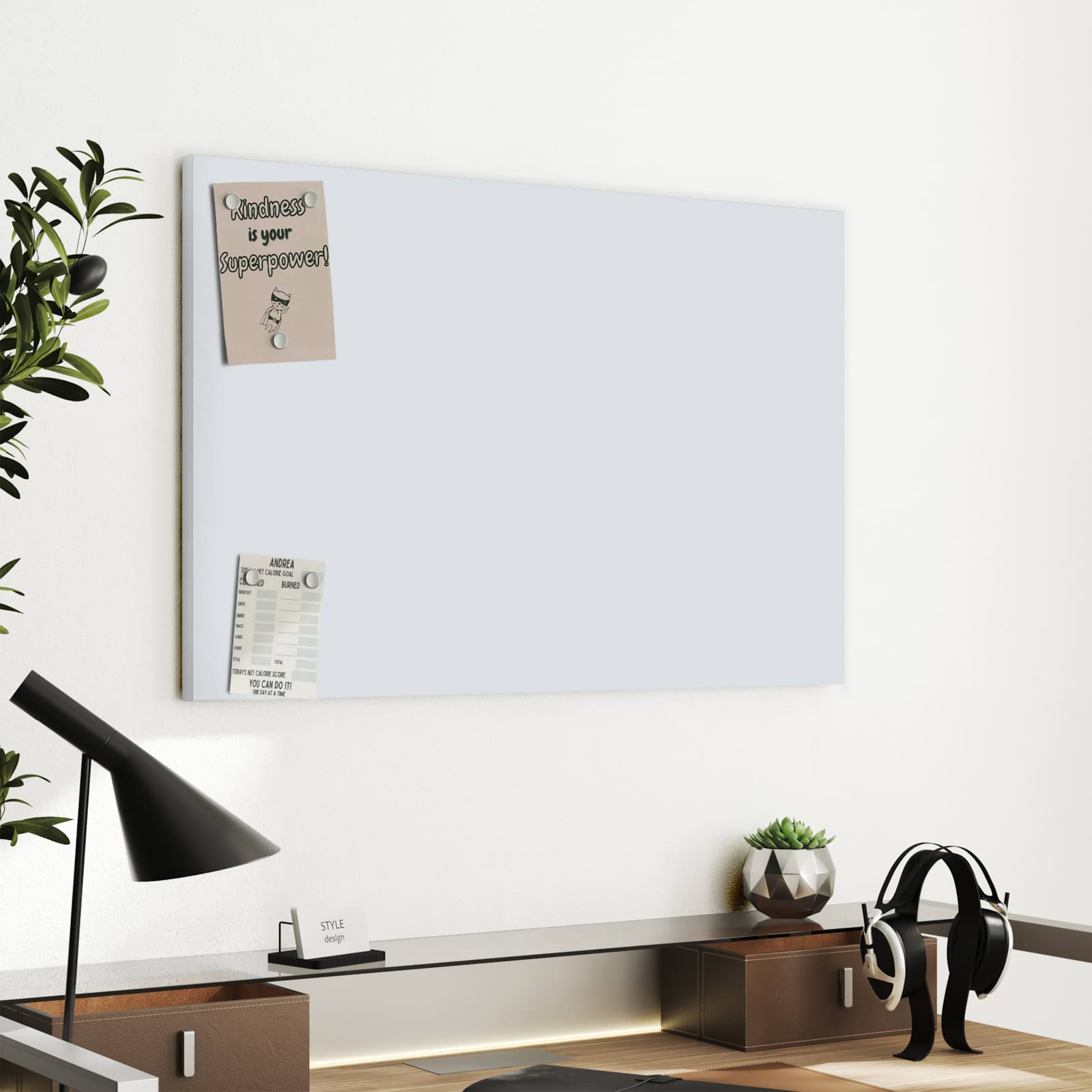 Magnetická tabule s motivem Světle šedá 60 x 40