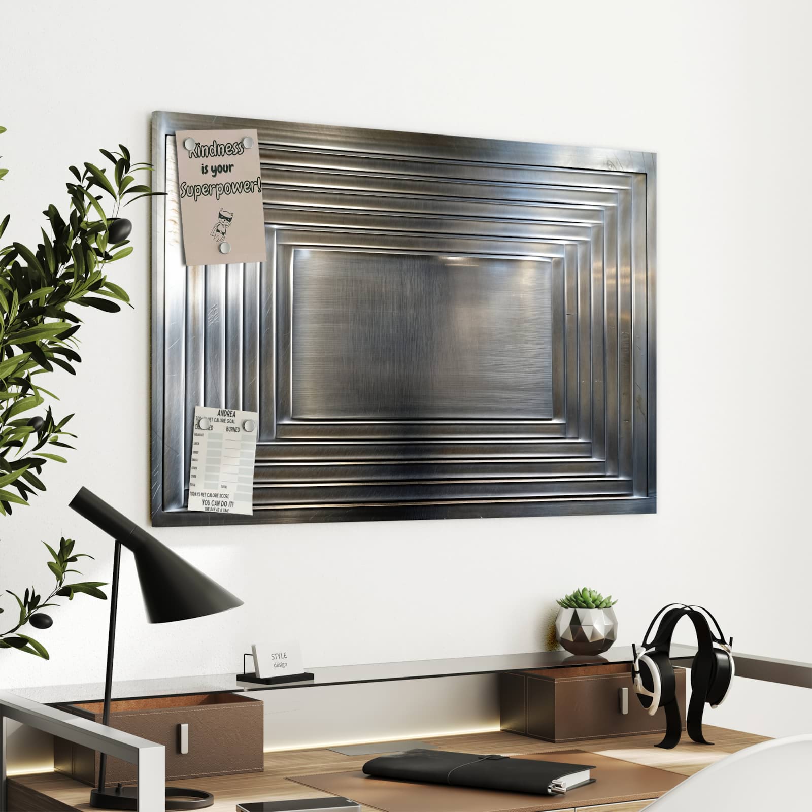 Magnetická tabule s motivem Kovový rám 90 x 60
