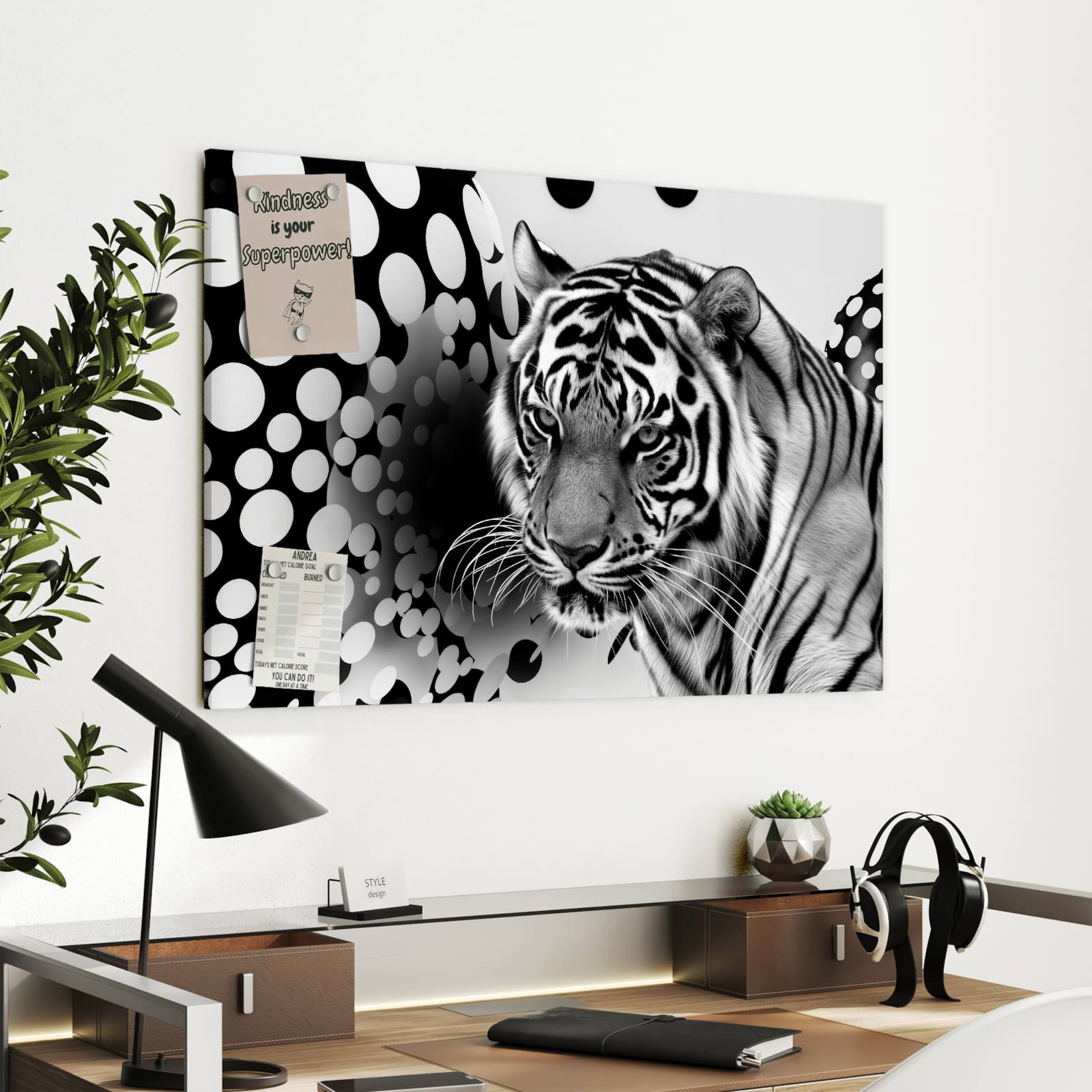 Magnetická tabule – obraz na zeď Skvrny tygra | 90 × 60 cm