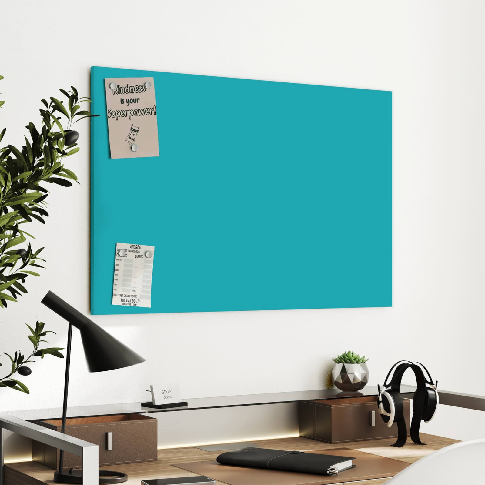 Magnetická tabule s motivem Tyrkys 90 x 60