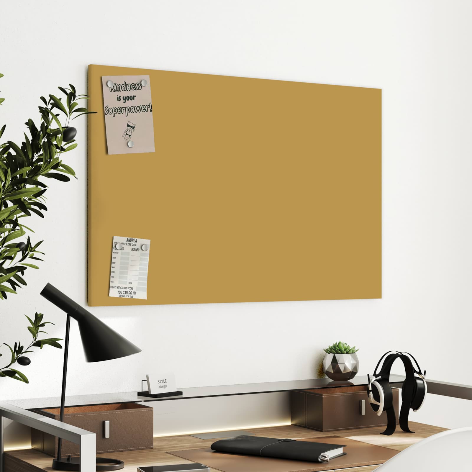 Magnetická tabule s motivem Khaki 90 x 60