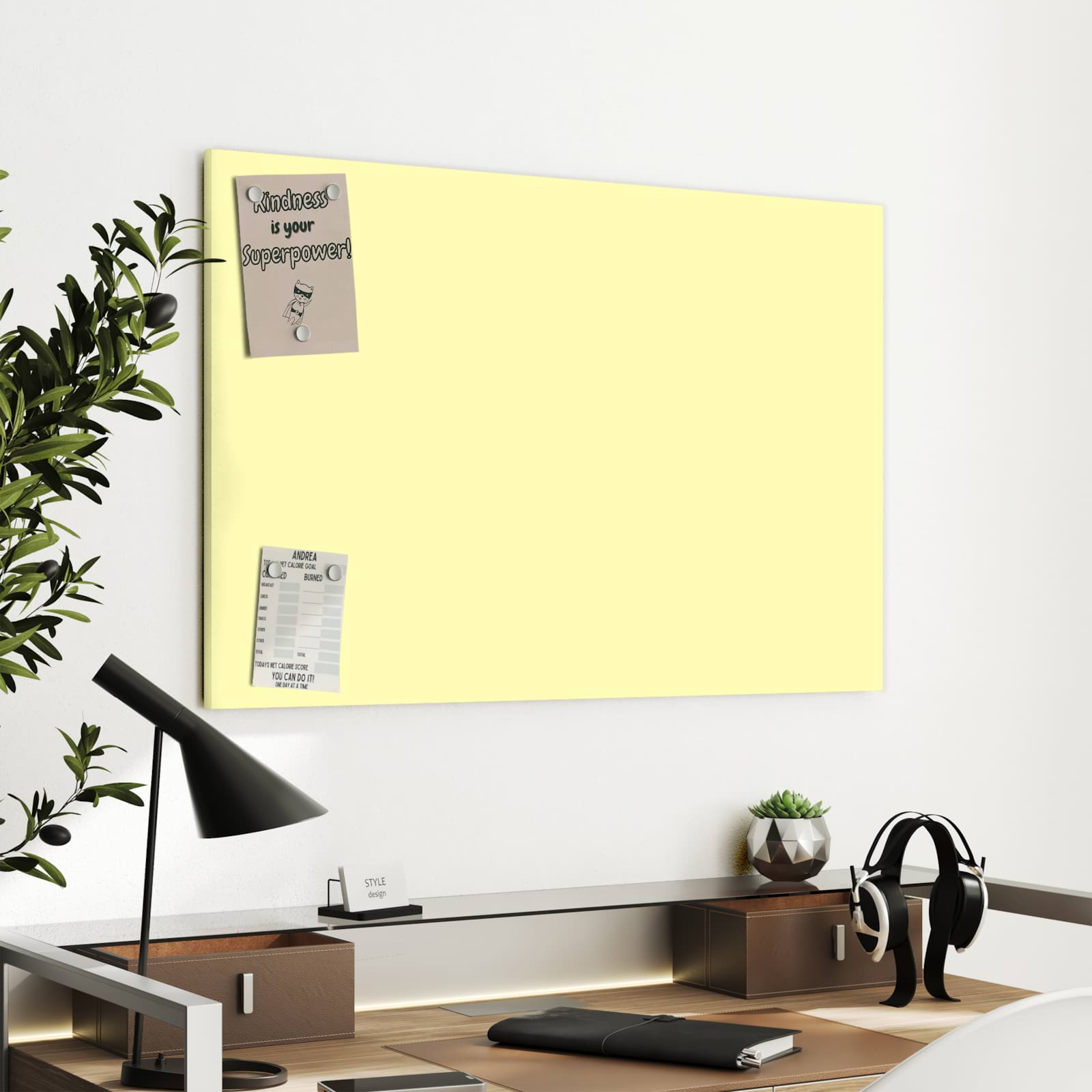 Magnetická tabule s motivem Krémová 90 x 60
